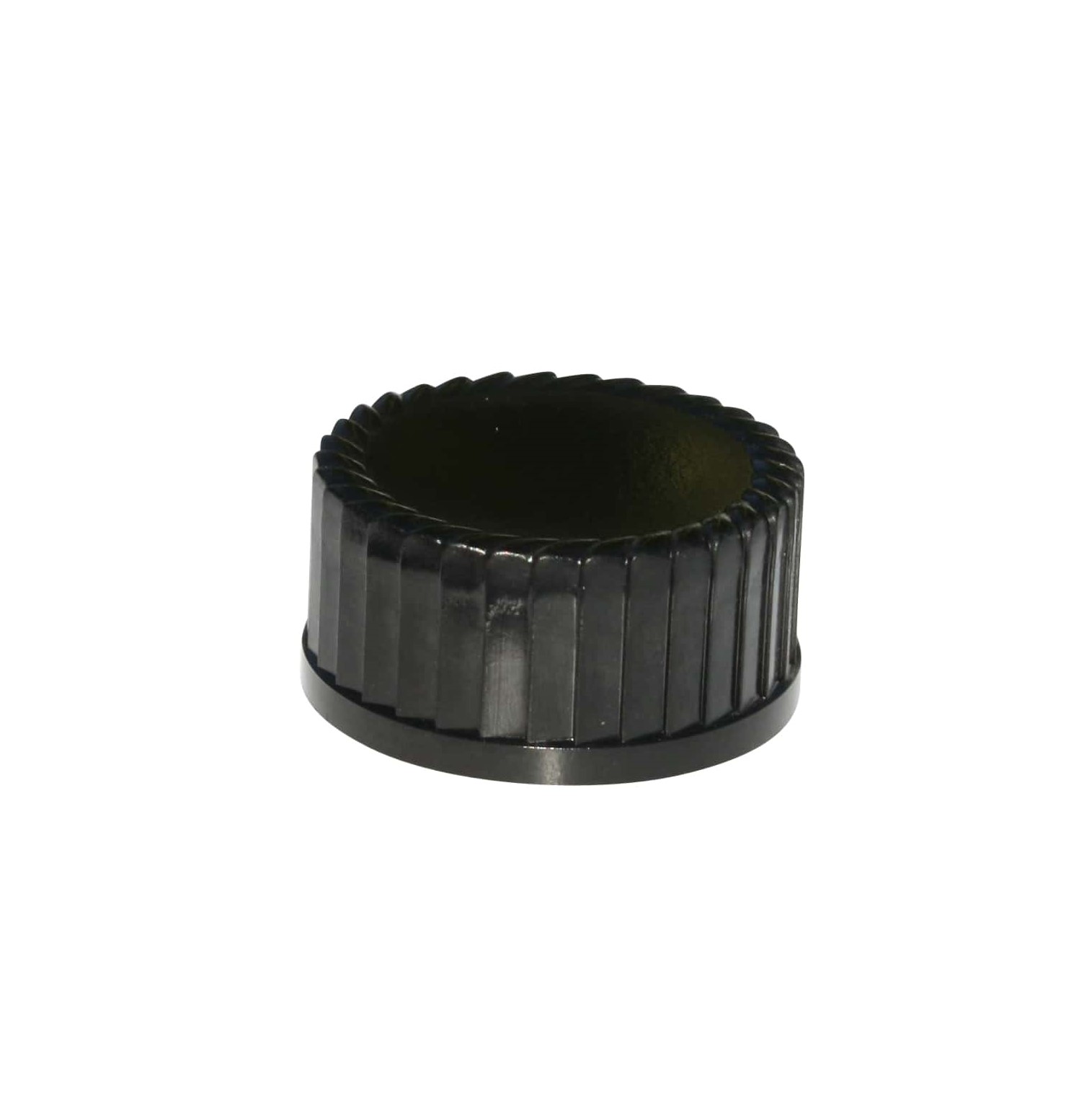 Schraubverschluss, HPM-Kunststoff, schwarz, für Mündung: DIN 25