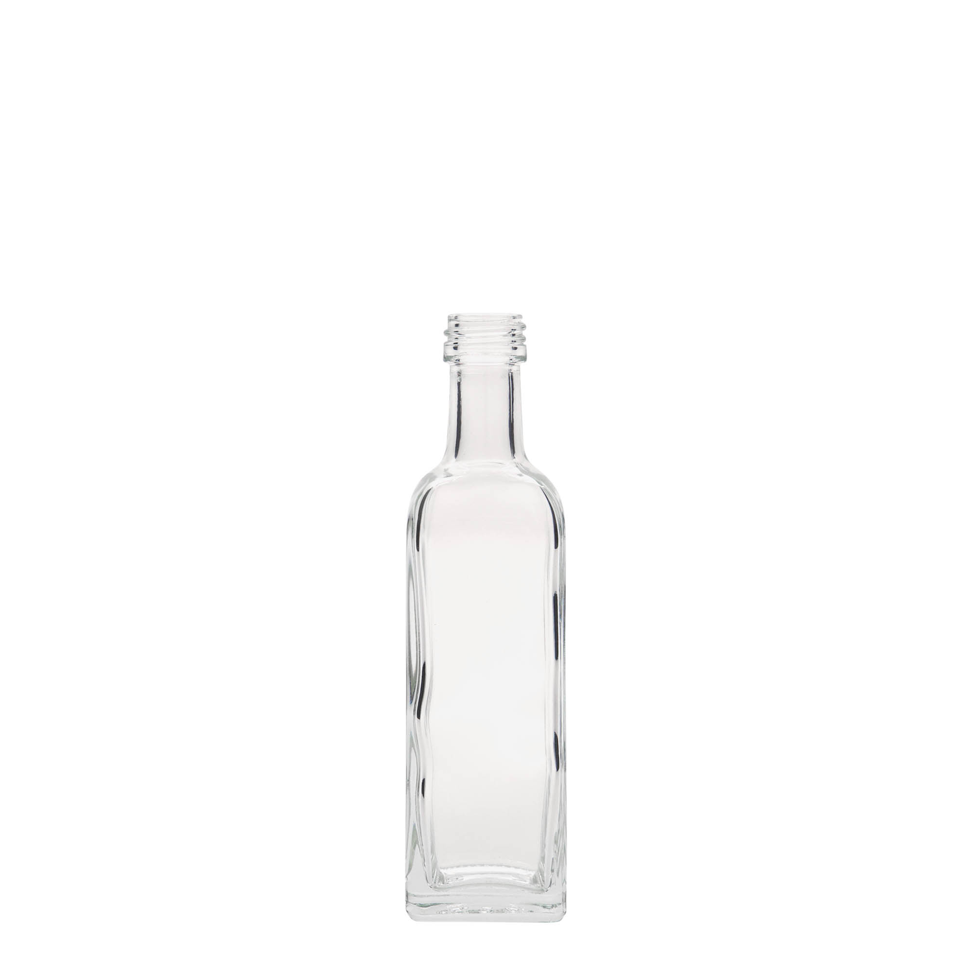 60 ml Glasflasche „Marasca“, quadratisch, Mündung: PP 18