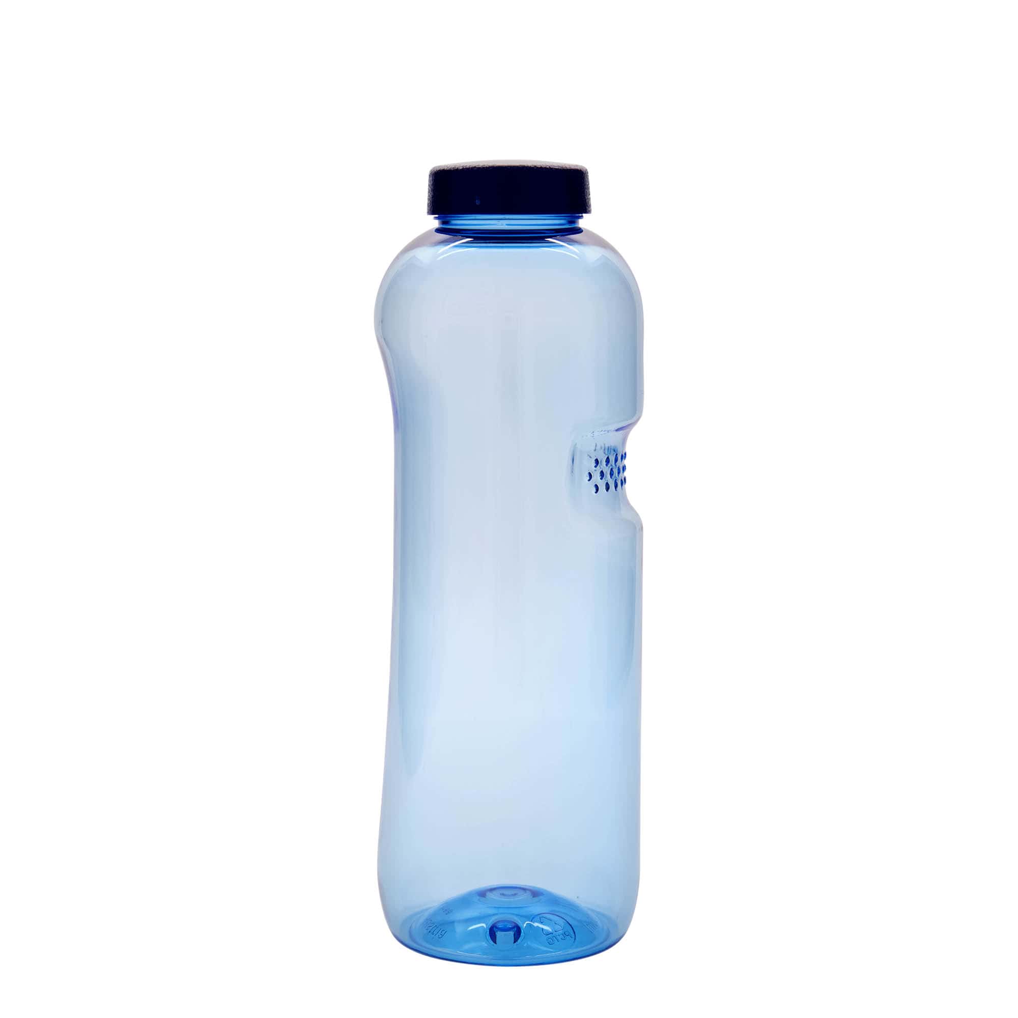 1.000 ml PET-Trinkflasche 'Kavodrink', Kunststoff, blau