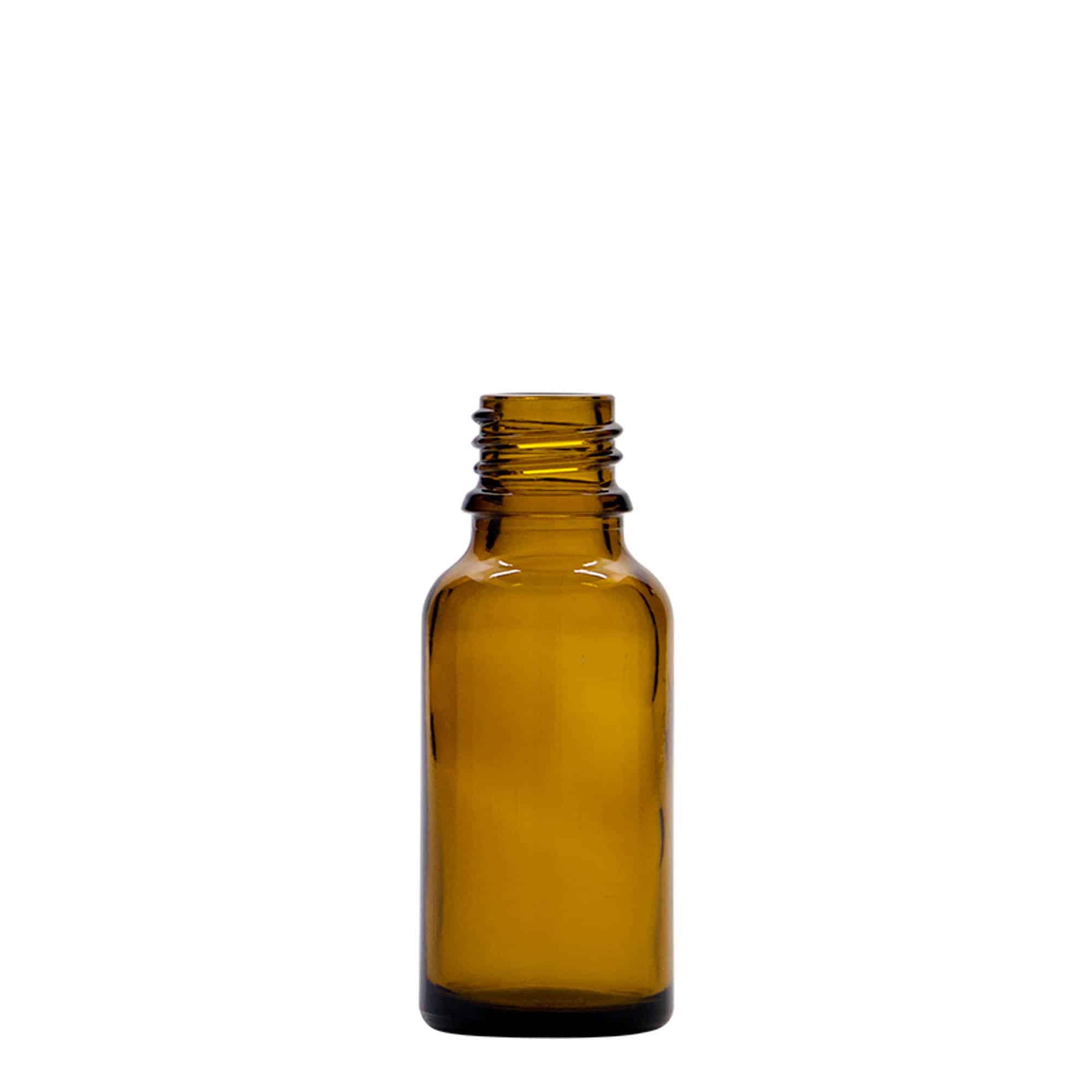 20 ml Pipettenflasche Medizin, Glas, braun, Mündung: DIN 18