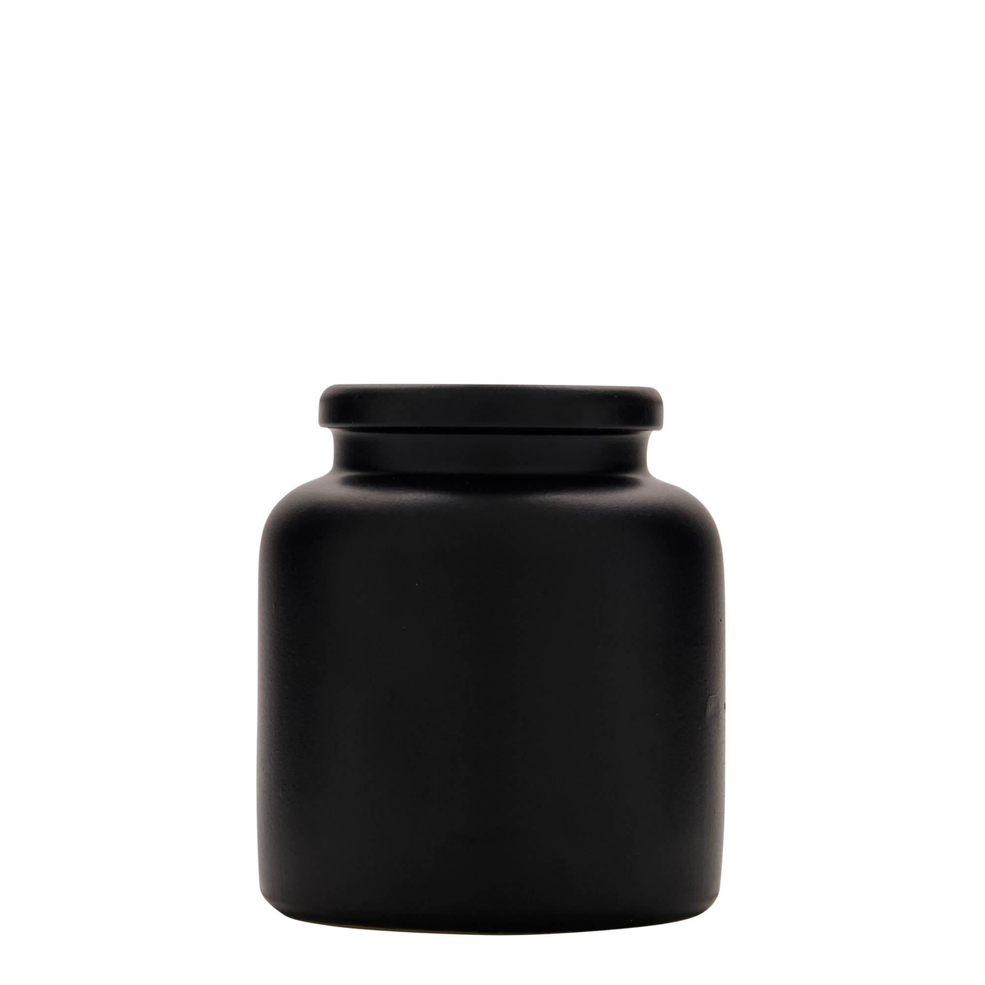 270 ml Steinzeugtopf, Keramik, schwarz, Mündung: Stülpdeckel 270 ml Steinzeugtopf, Keramik, schwarz, Mündung: Stülpdeckel