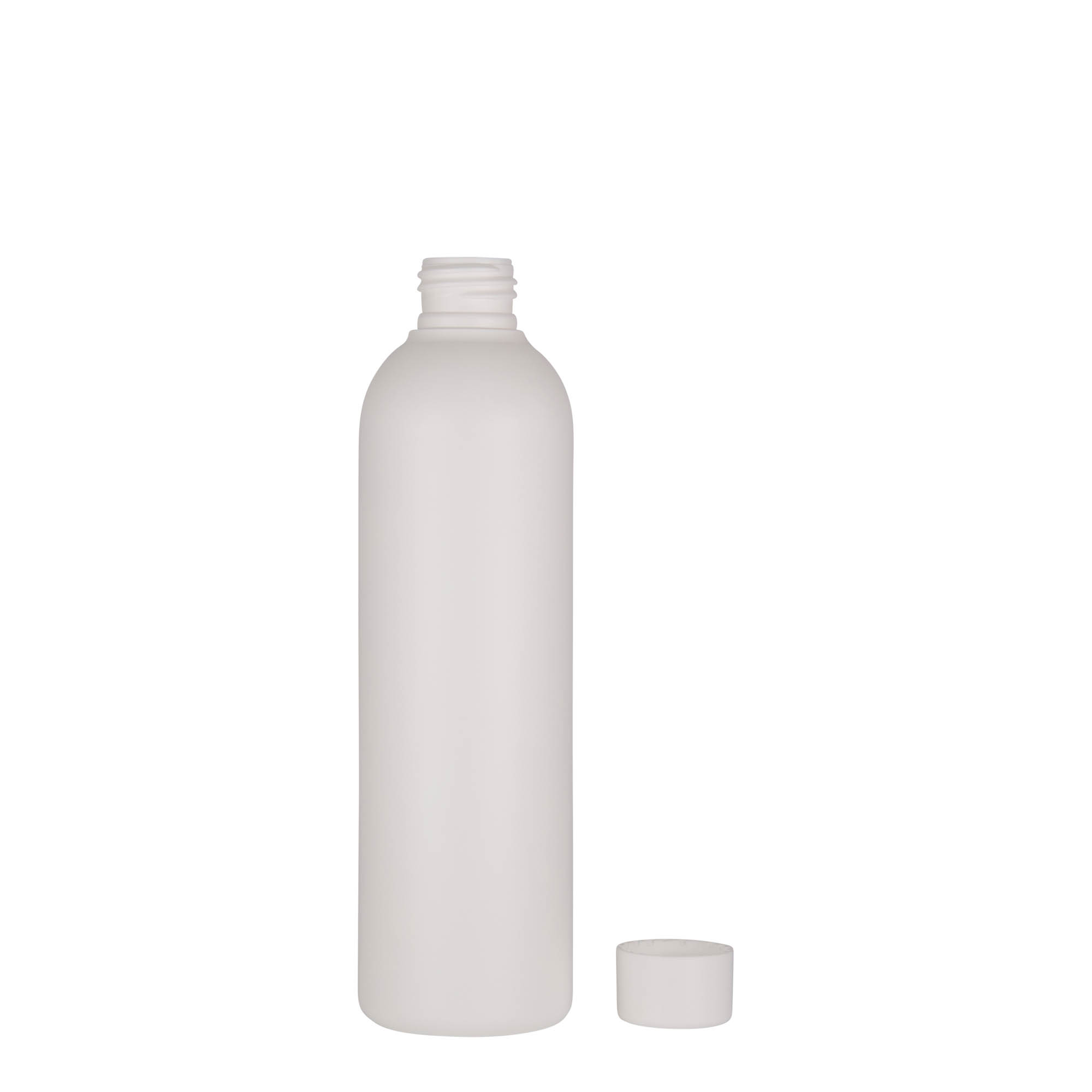 250 ml Kunststoffflasche „Tuffy“, HDPE, weiß, Mündung:  24/410