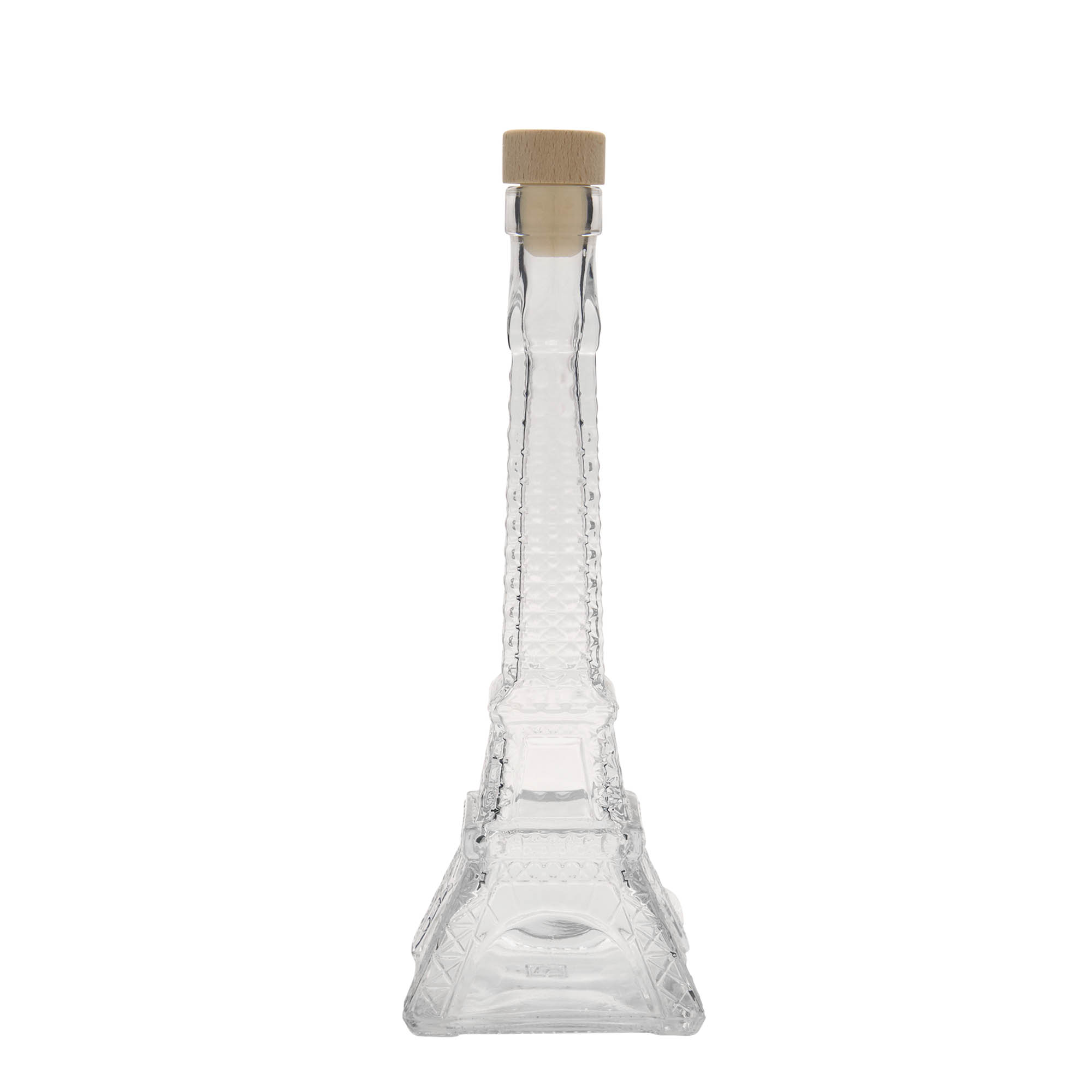 200 ml Glasflasche 'Eiffelturm', Mündung: Kork 200 ml Glasflasche 'Eiffelturm', Mündung: Kork