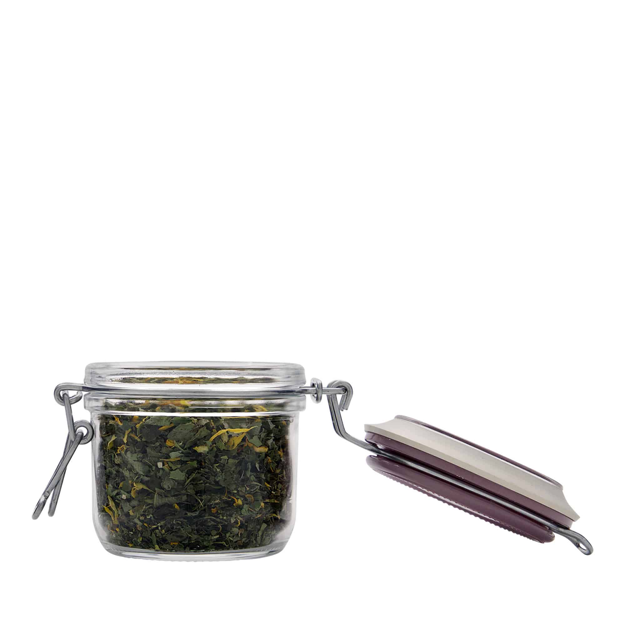 200 ml Drahtbügelglas 'Fido', violett, Mündung: Drahtbügelverschluss