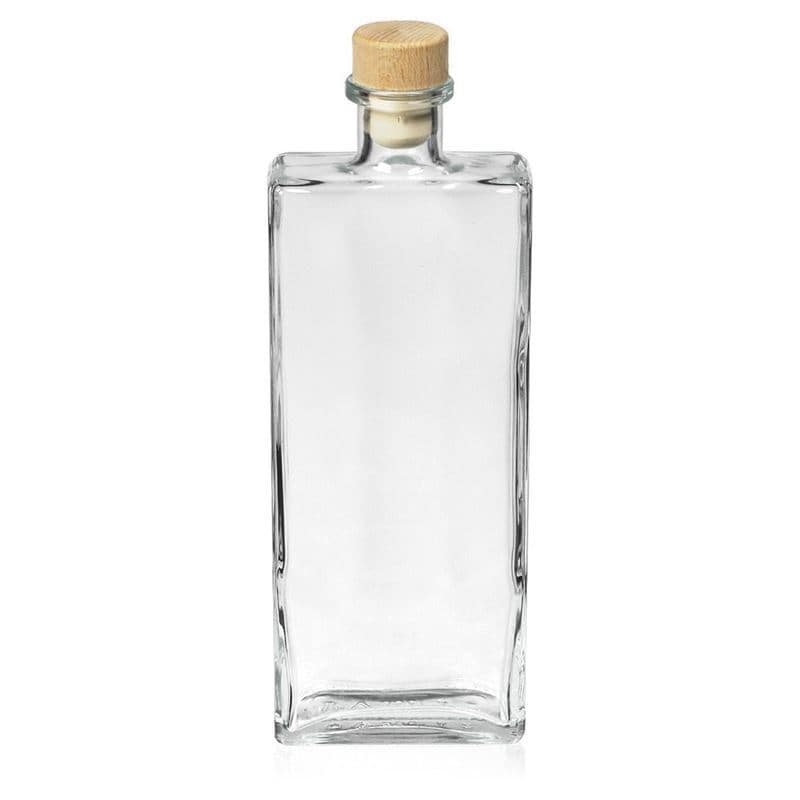 350 ml Glasflasche 'Gianna', rechteckig, Mündung: Kork