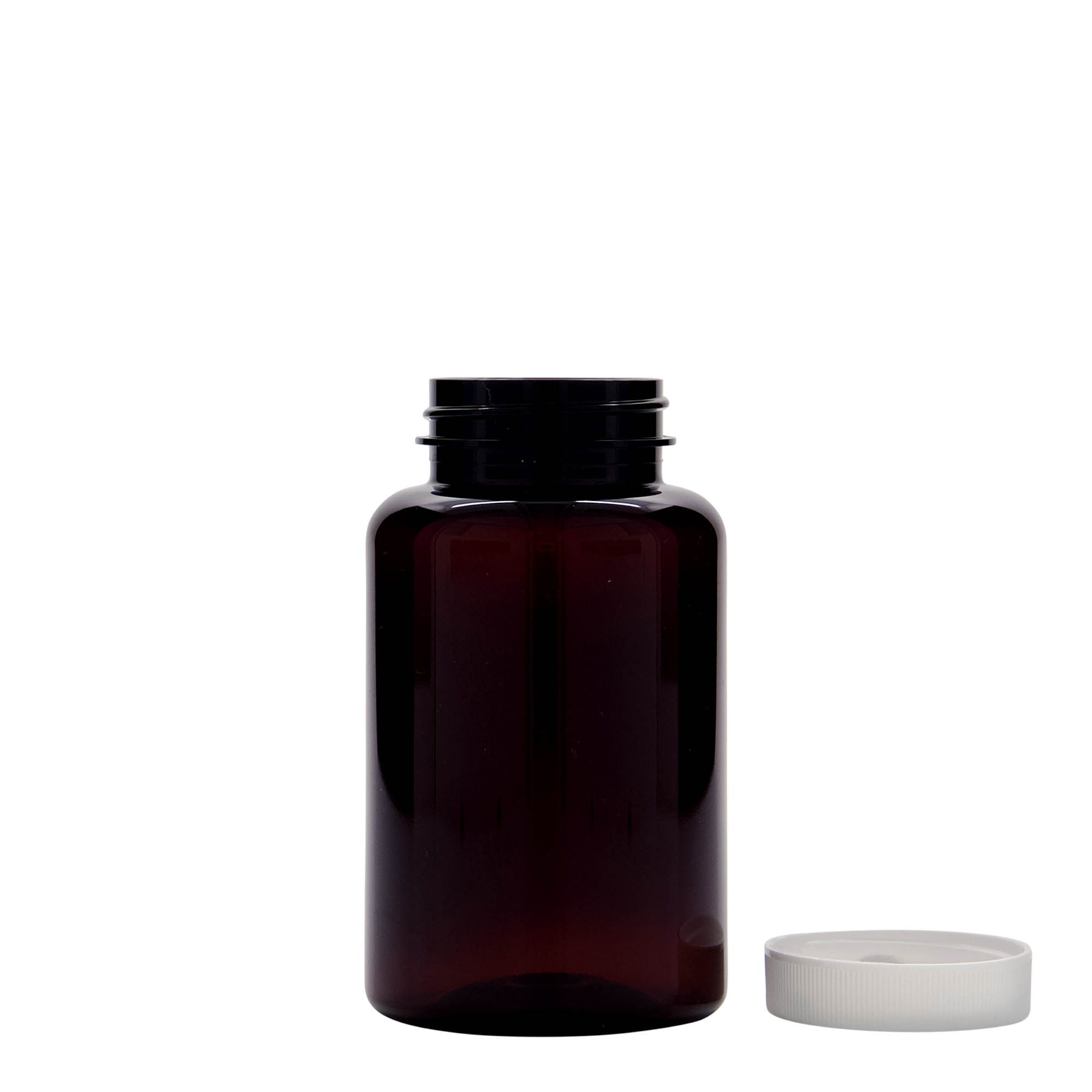 250 ml PET-Packer, Kunststoff, braun, Mündung: 45/400 250 ml PET-Packer, Kunststoff, braun, Mündung: 45/400