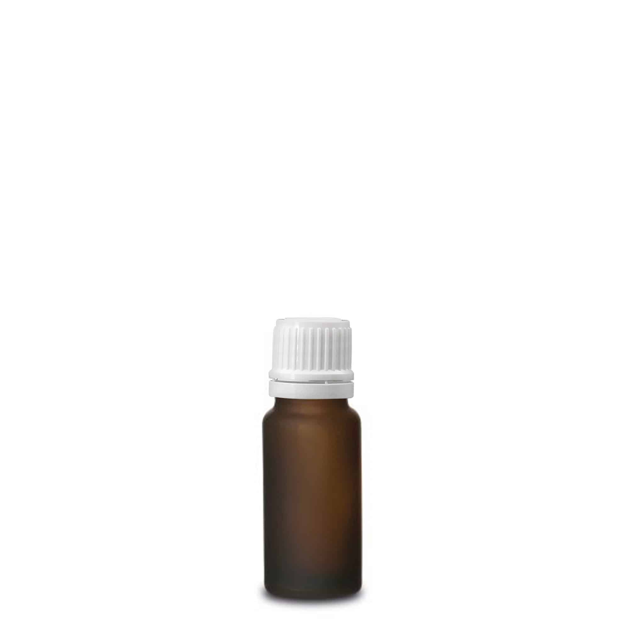 10 ml Medizinflasche, Glas, braun gefrostet, Mündung: DIN 18
