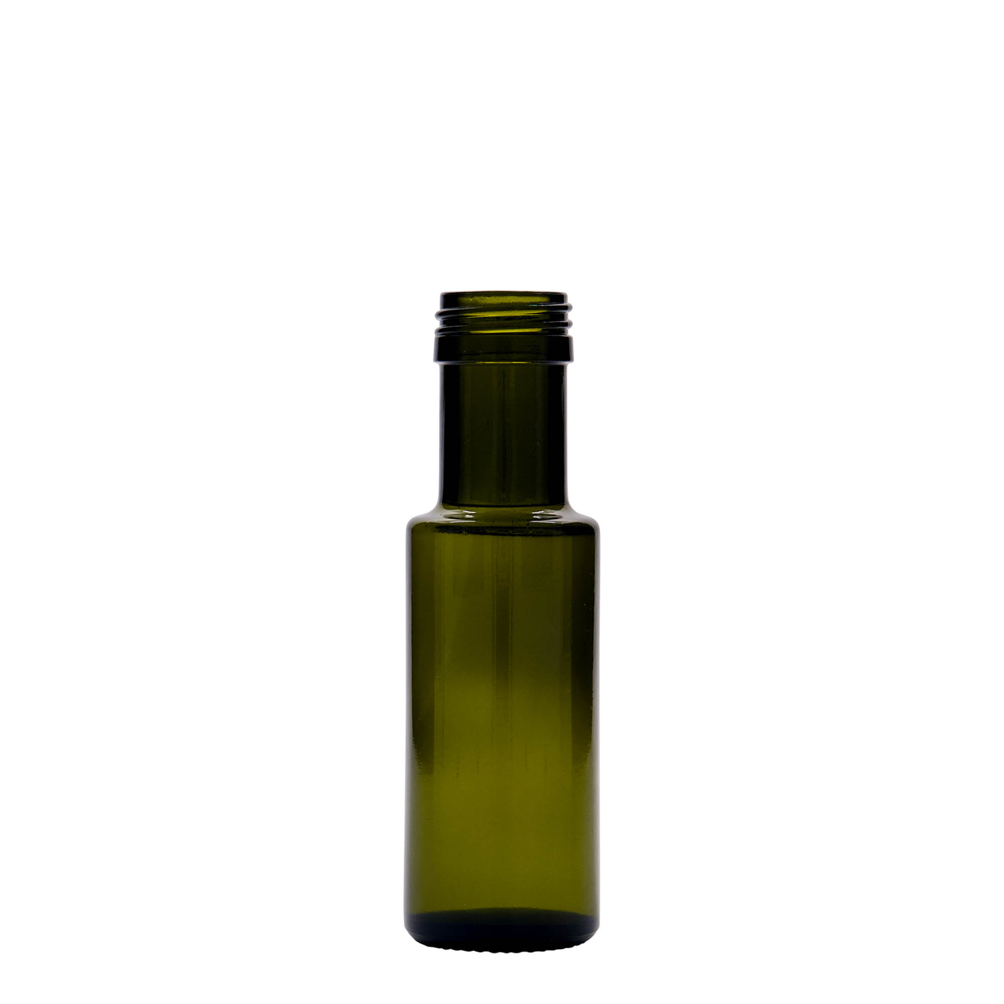 100 ml Glasflasche „Dorica“, antikgrün, Mündung: PP 31,5