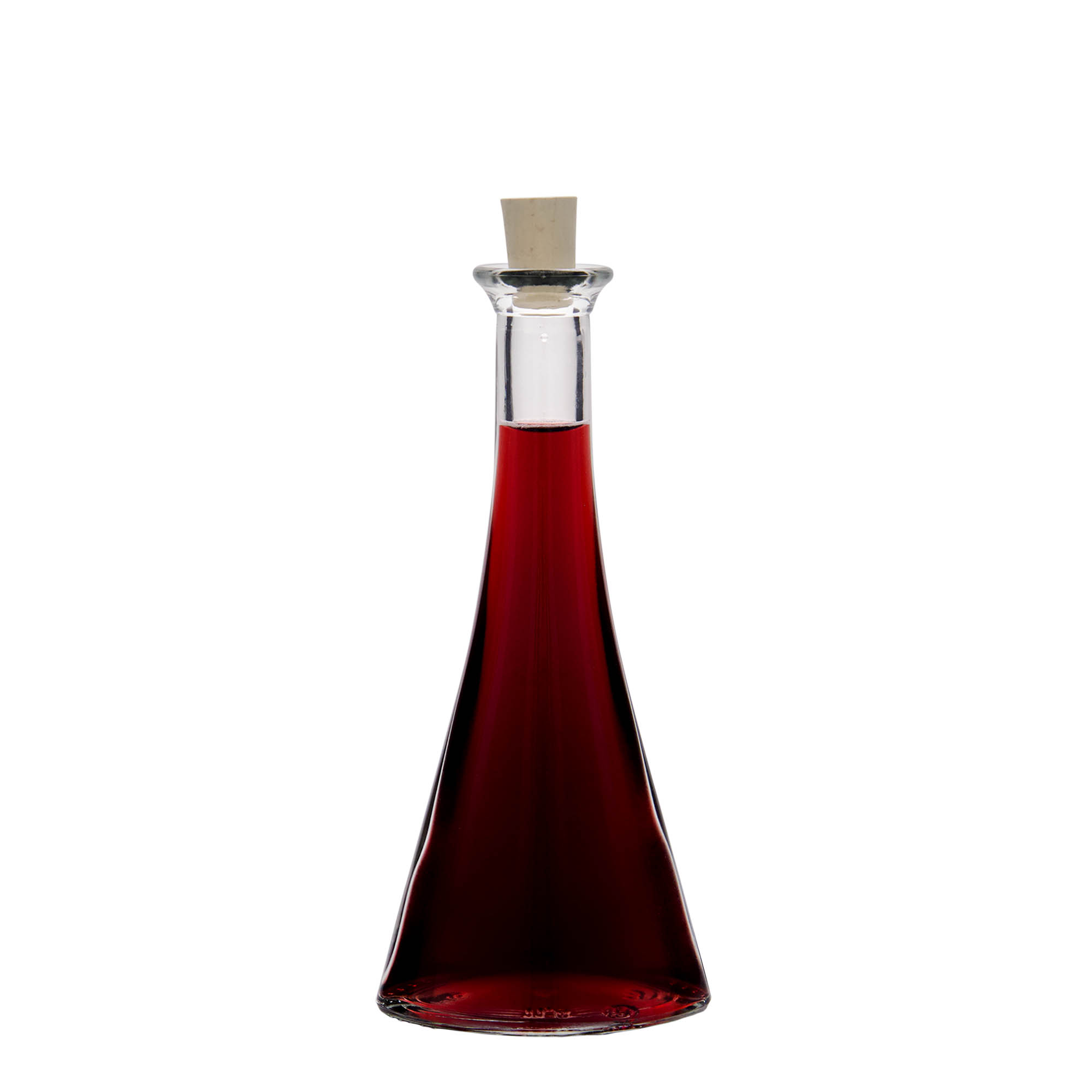 100 ml Glasflasche „Veronica“, halbrund, Mündung: Kork