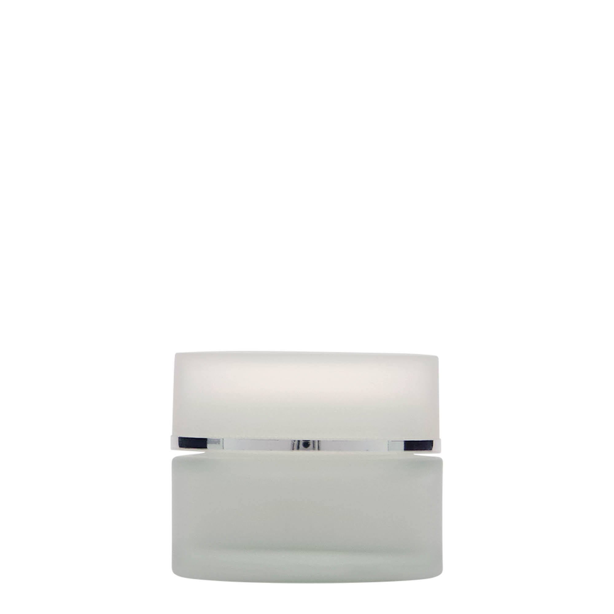 50 ml Tiegel 'Platin Edition', Glas, geeist, Mündung: Schraubverschluss