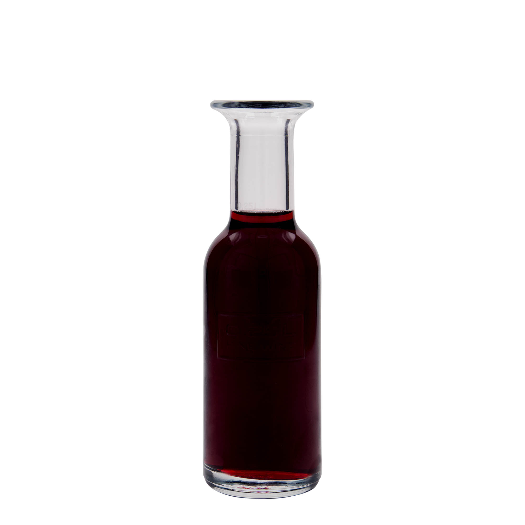 250 ml Glasflasche „Optima Fine Wine“, Mündung: Kork
