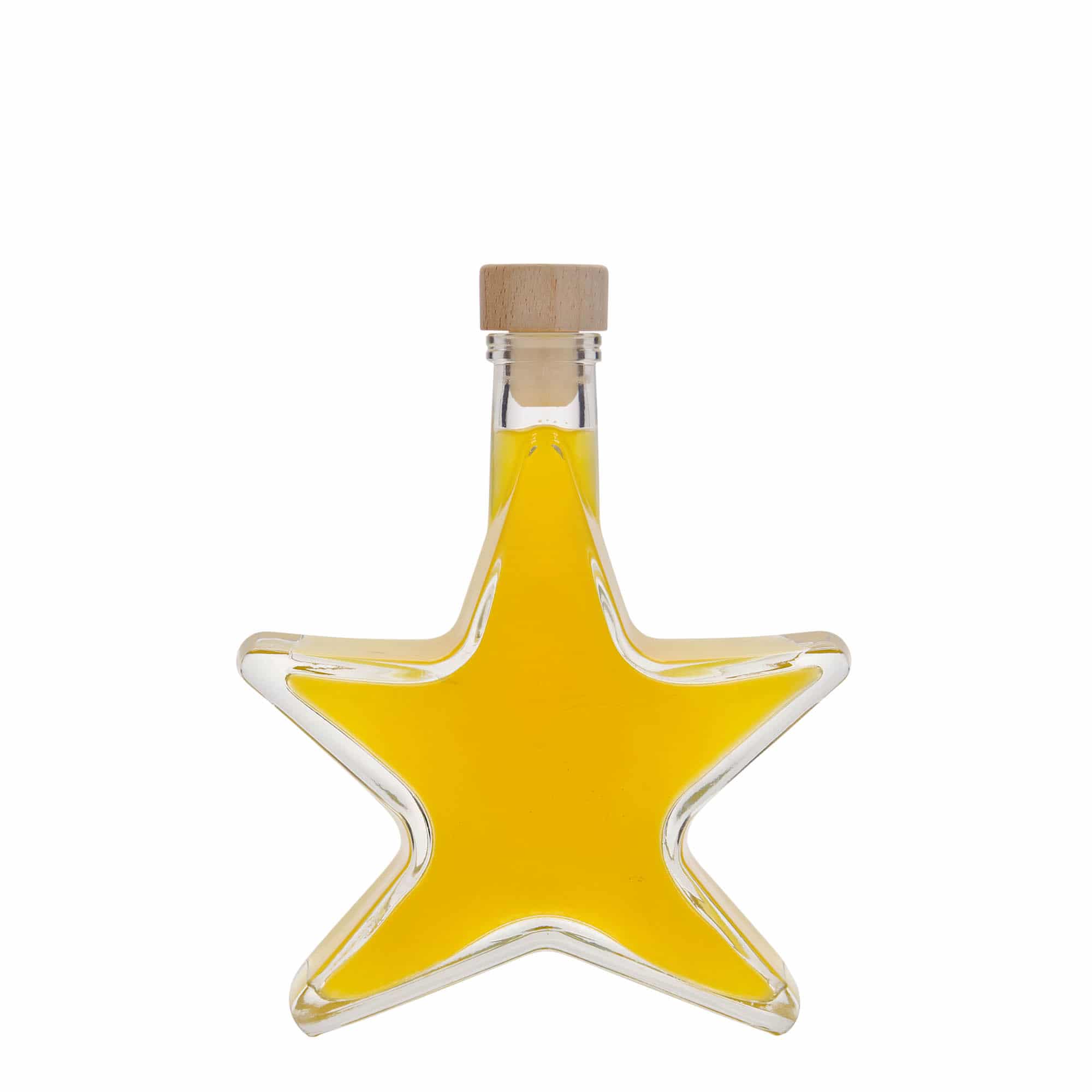 200 ml Glasflasche „Stern“, Mündung: Kork