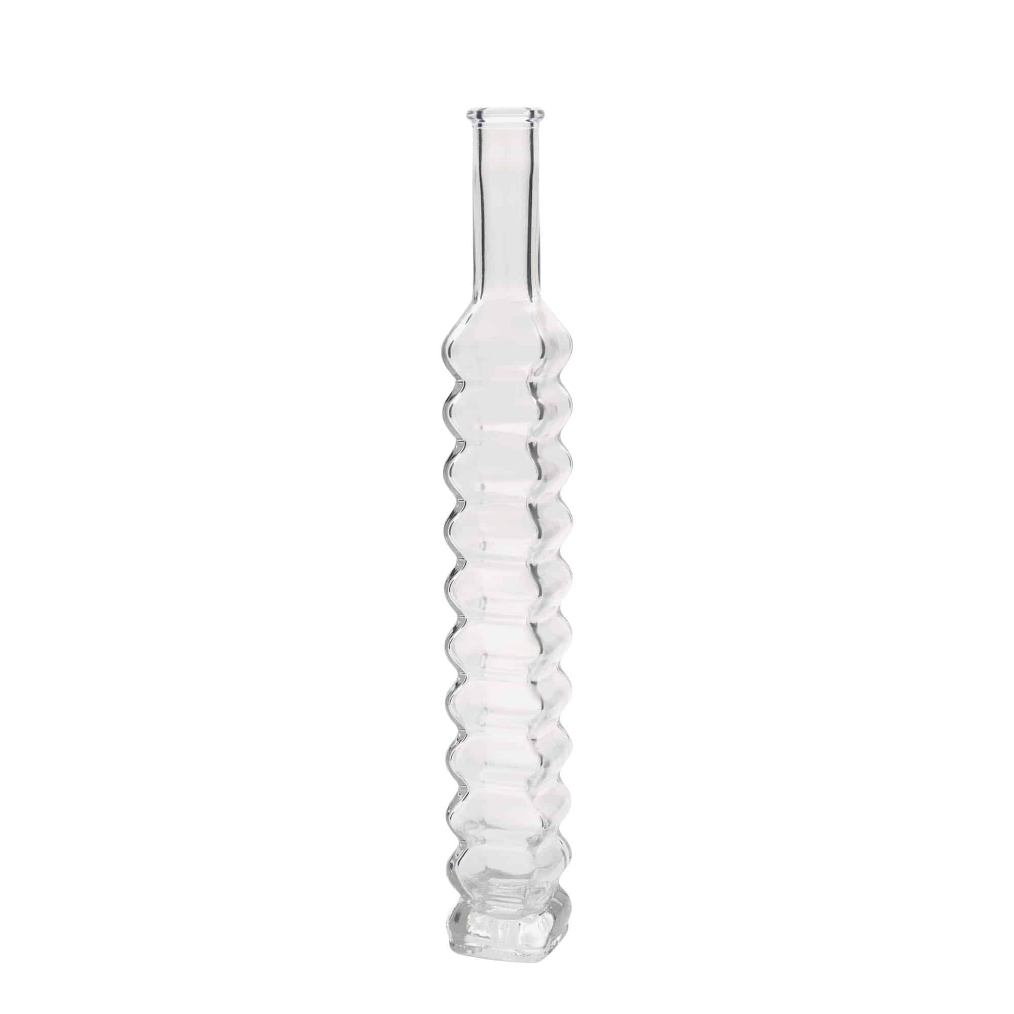200 ml Glasflasche 'Roma', quadratisch, Mündung: Kork