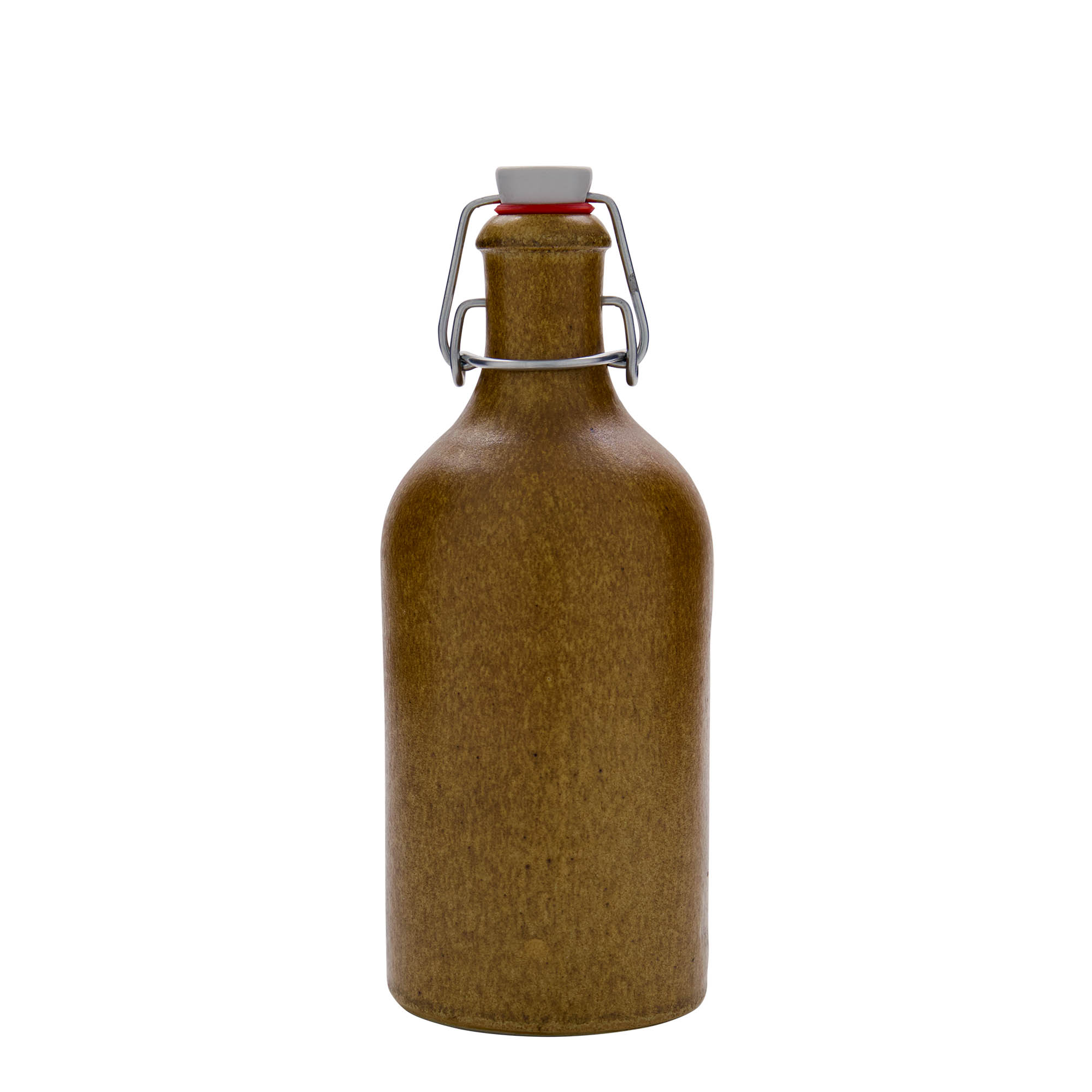 500 ml Tonkrug, Steinzeug, braun-kristall, Mündung: Bügelverschluss 500 ml Tonkrug, Steinzeug, braun-kristall, Mündung: Bügelverschluss