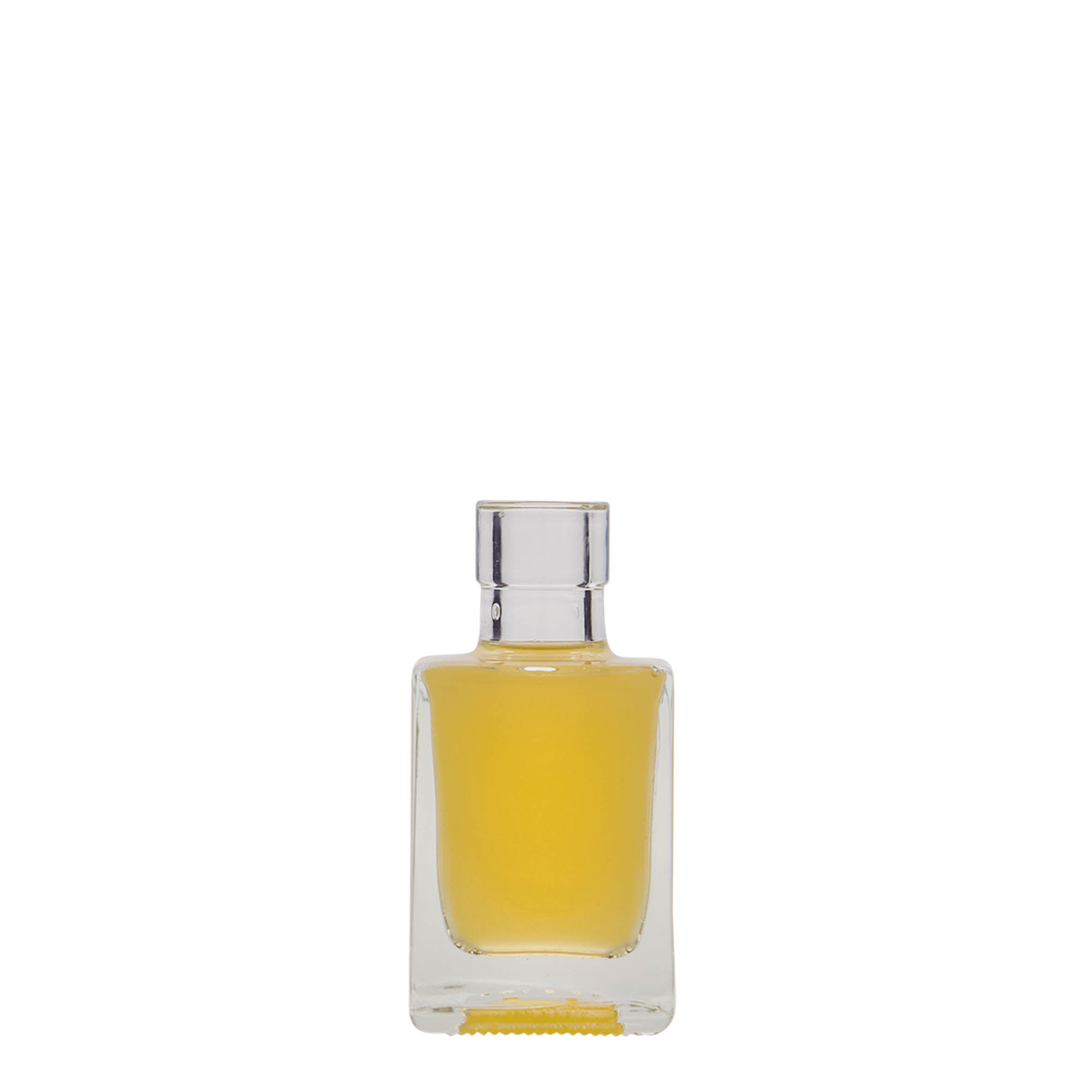 50 ml Glasflasche 'Cube', quadratisch, Mündung: Kork 50 ml Glasflasche 'Cube', quadratisch, Mündung: Kork