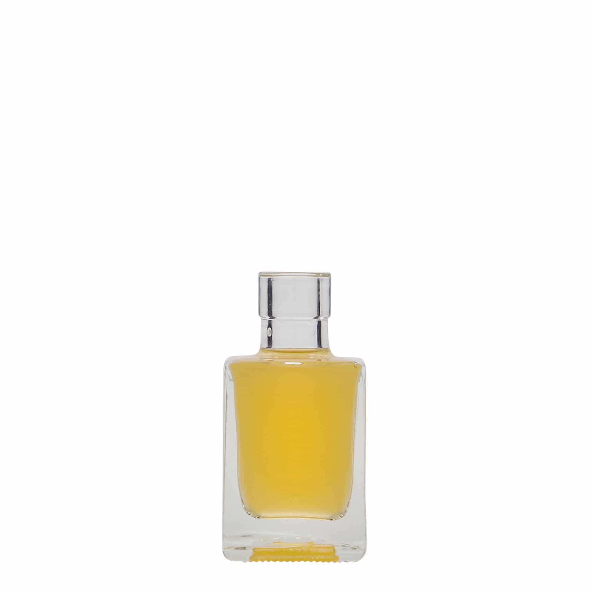 50 ml Glasflasche „Cube“, quadratisch, Mündung: Kork