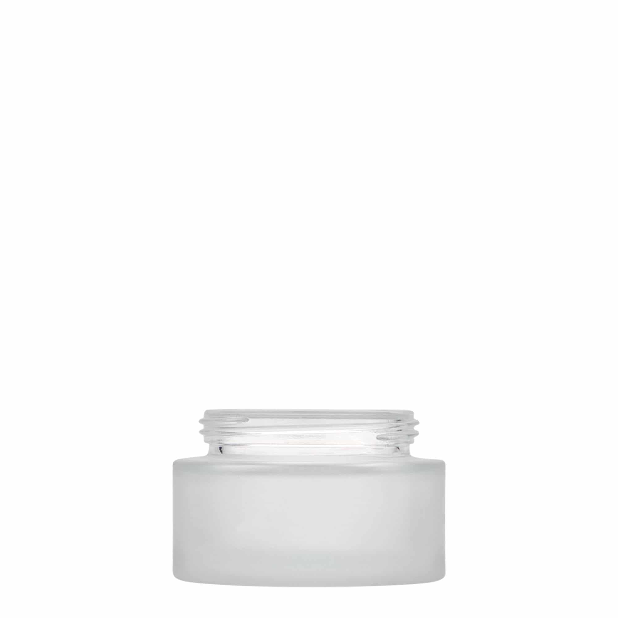 50 ml Tiegel „Platin Edition“, Glas, geeist, Mündung: Schraubverschluss