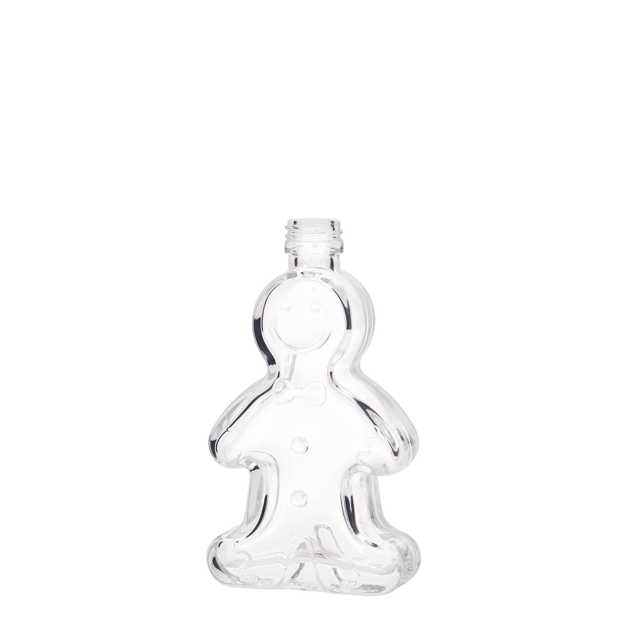 50 ml Glasflasche 'Lebkuchenmann', Mündung: PP 18 50 ml Glasflasche 'Lebkuchenmann', Mündung: PP 18