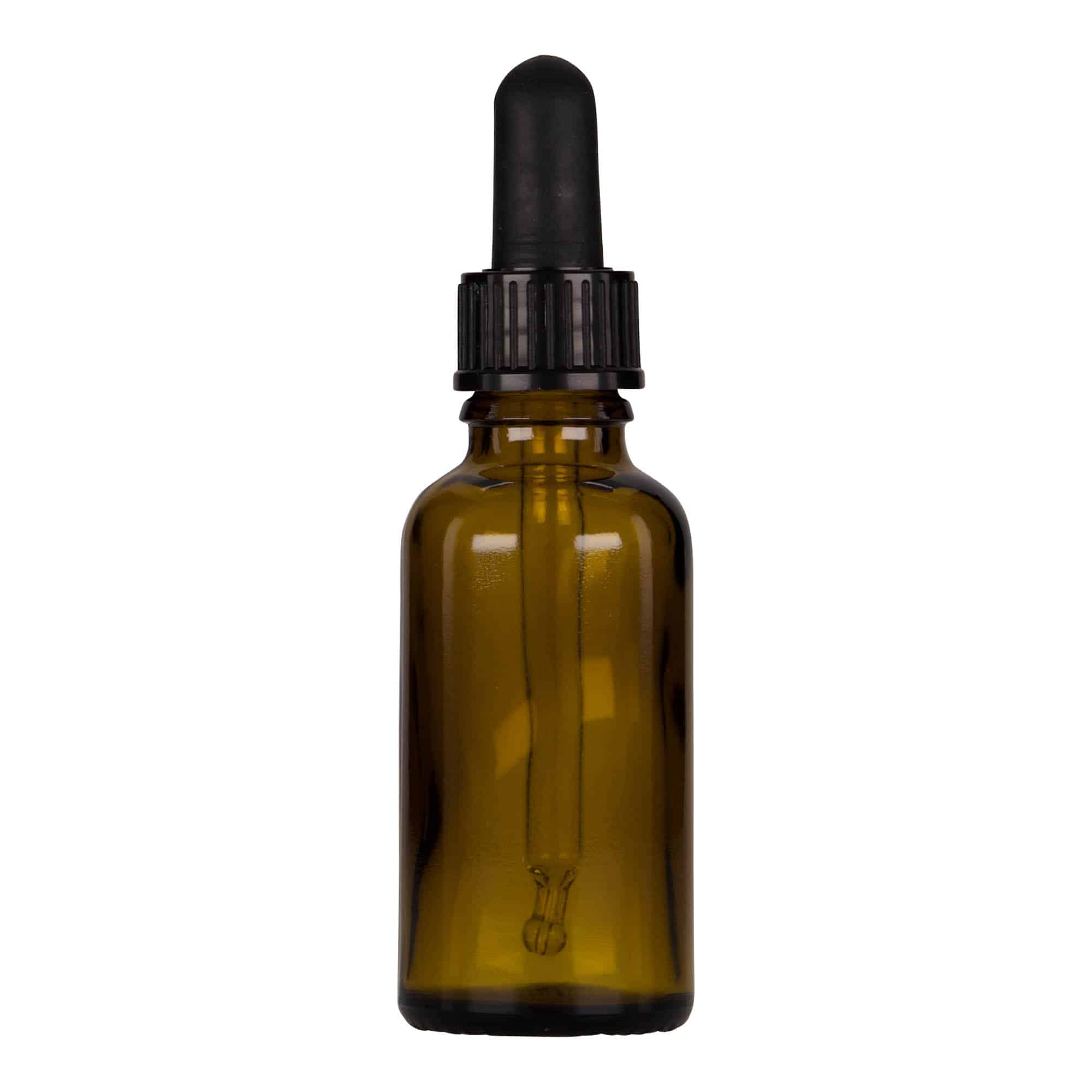 30 ml Pipettenflasche Medizin, Glas, braun-schwarz, Mündung: DIN 18 30 ml Pipettenflasche Medizin, Glas, braun-schwarz, Mündung: DIN 18