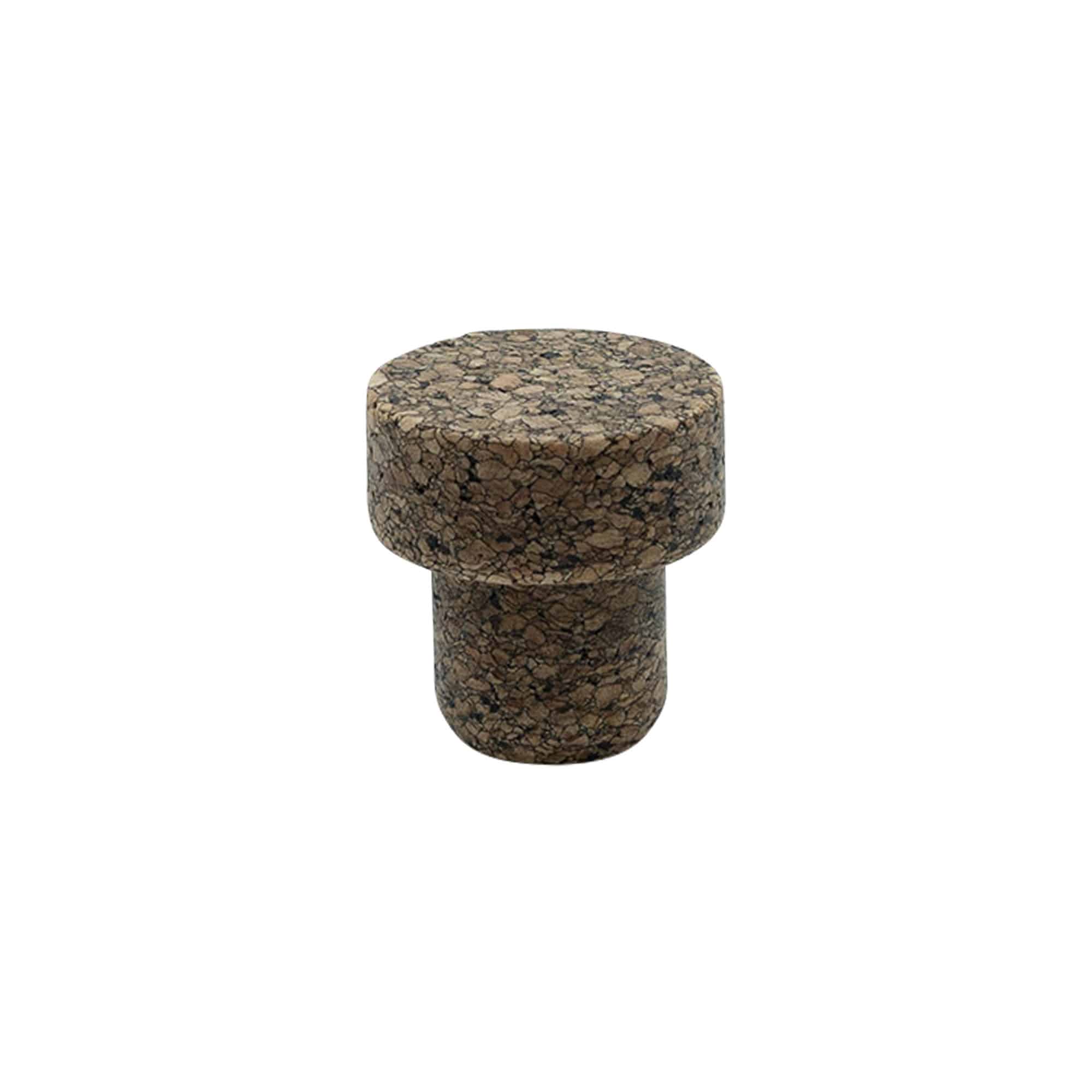 Griffkorken „Sharp“ 22,5 mm, Corkcoal, für Mündung: Kork