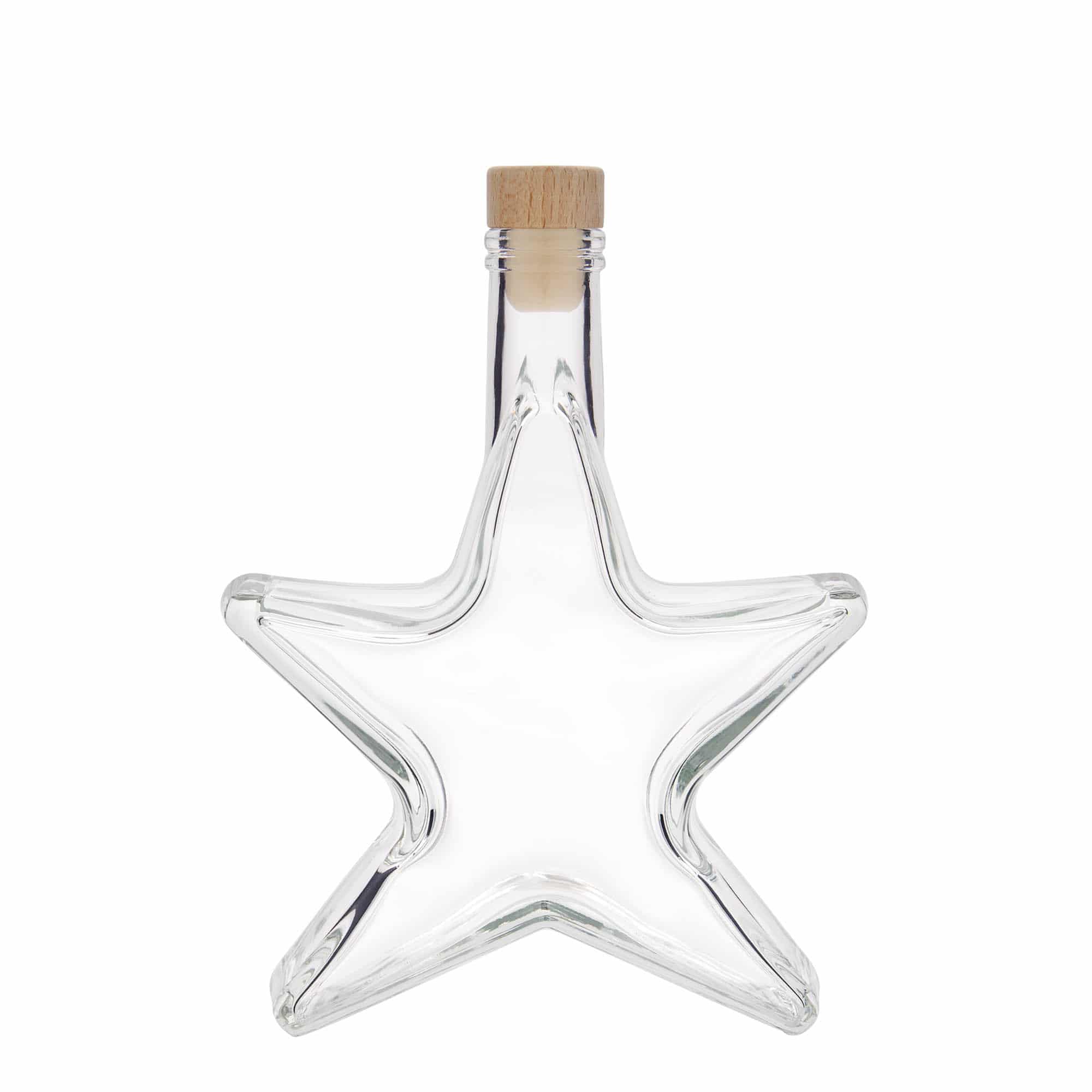 350 ml Glasflasche „Stern“, Mündung: Kork