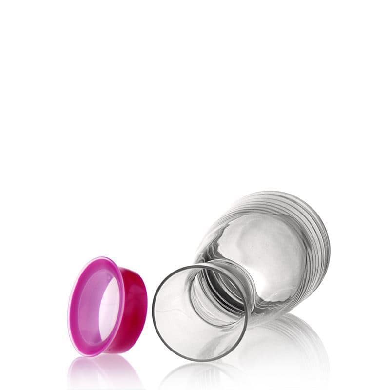 1.000 ml Karaffe 'Ypsilon', Glas, pink