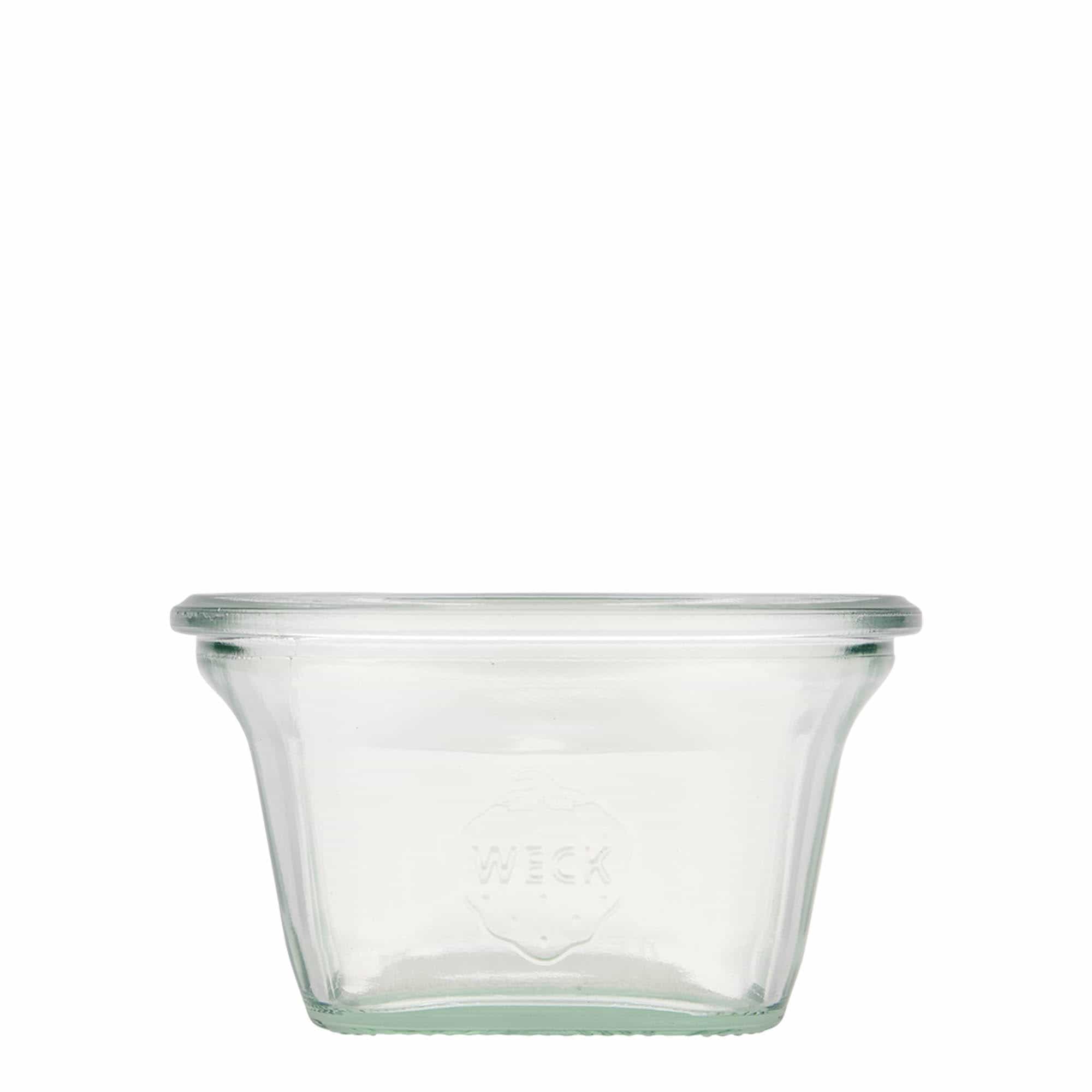 290 ml WECK-Quadroglas, quadratisch, Mündung: Rundrand