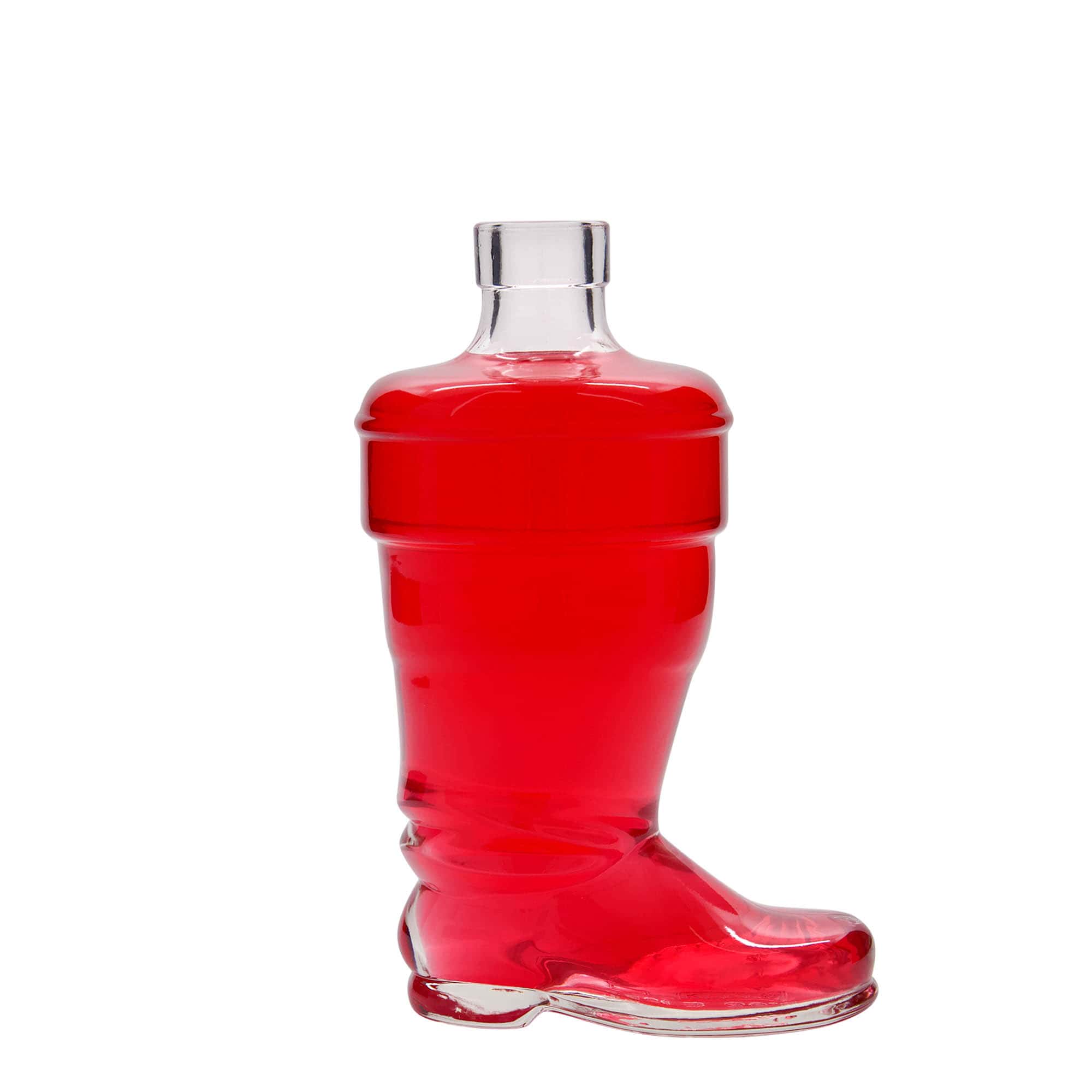 350 ml Glasflasche „Stiefel“, Mündung: Kork