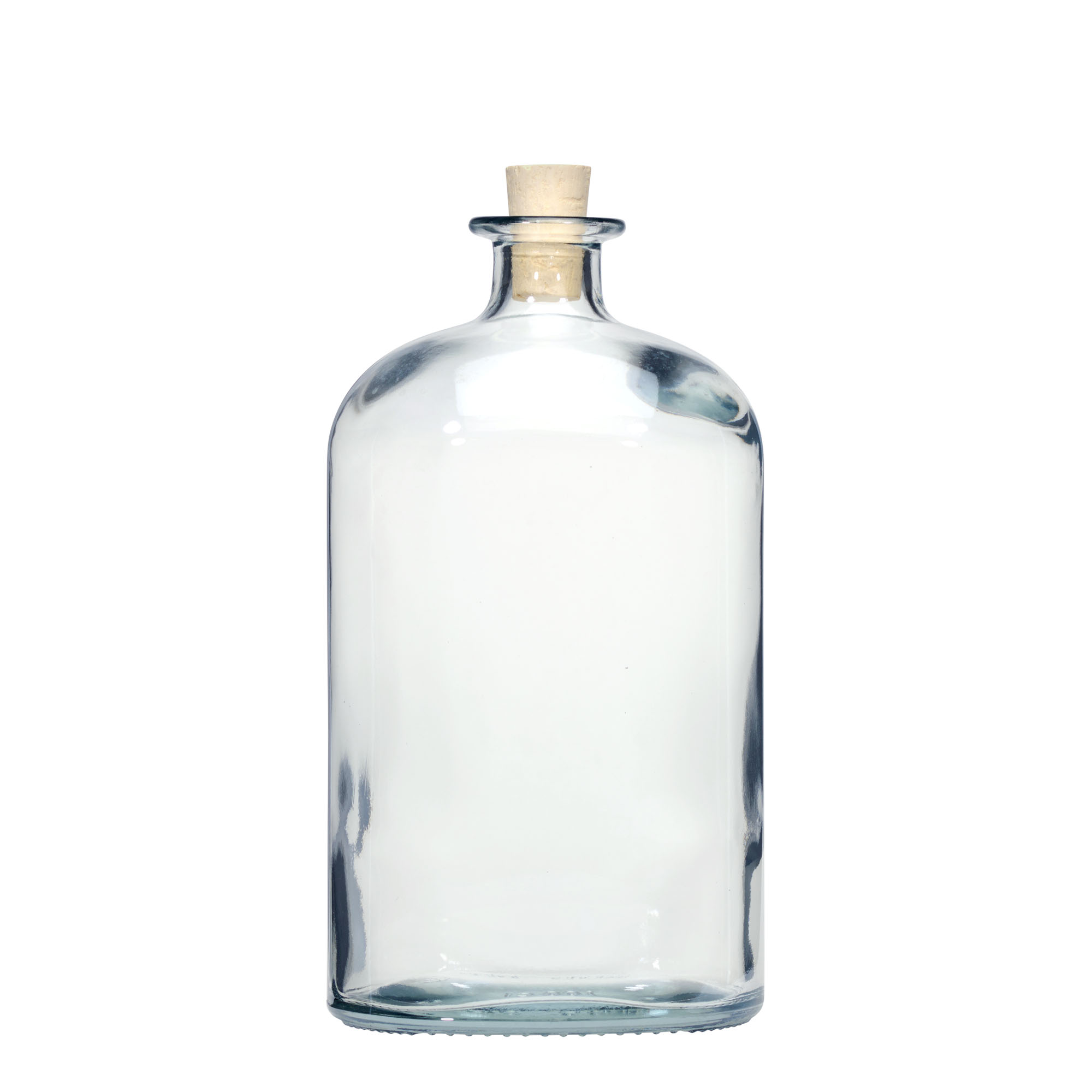 1.000 ml Glasflasche „Dundee“, oval, Mündung: Kork