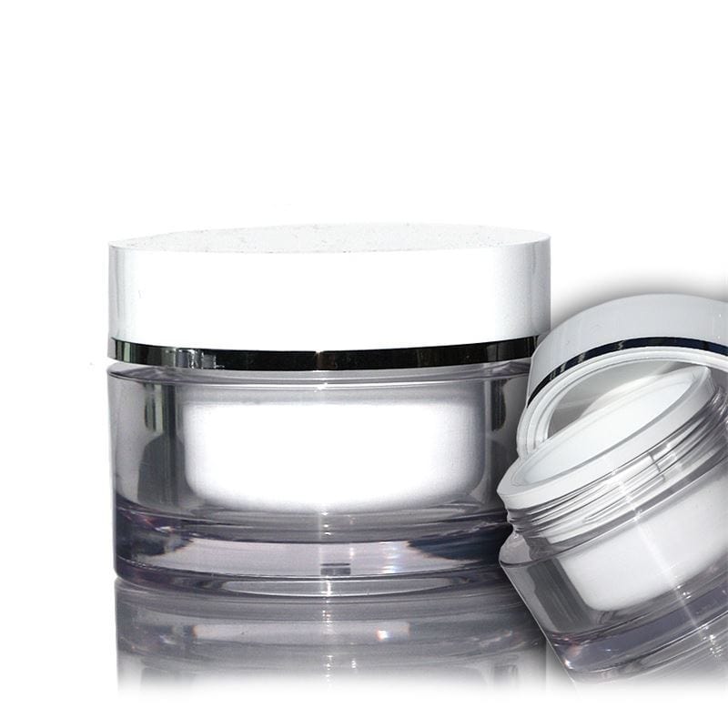 30 ml Tiegel, SAN-Kunststoff, weiß, Mündung: Schraubverschluss