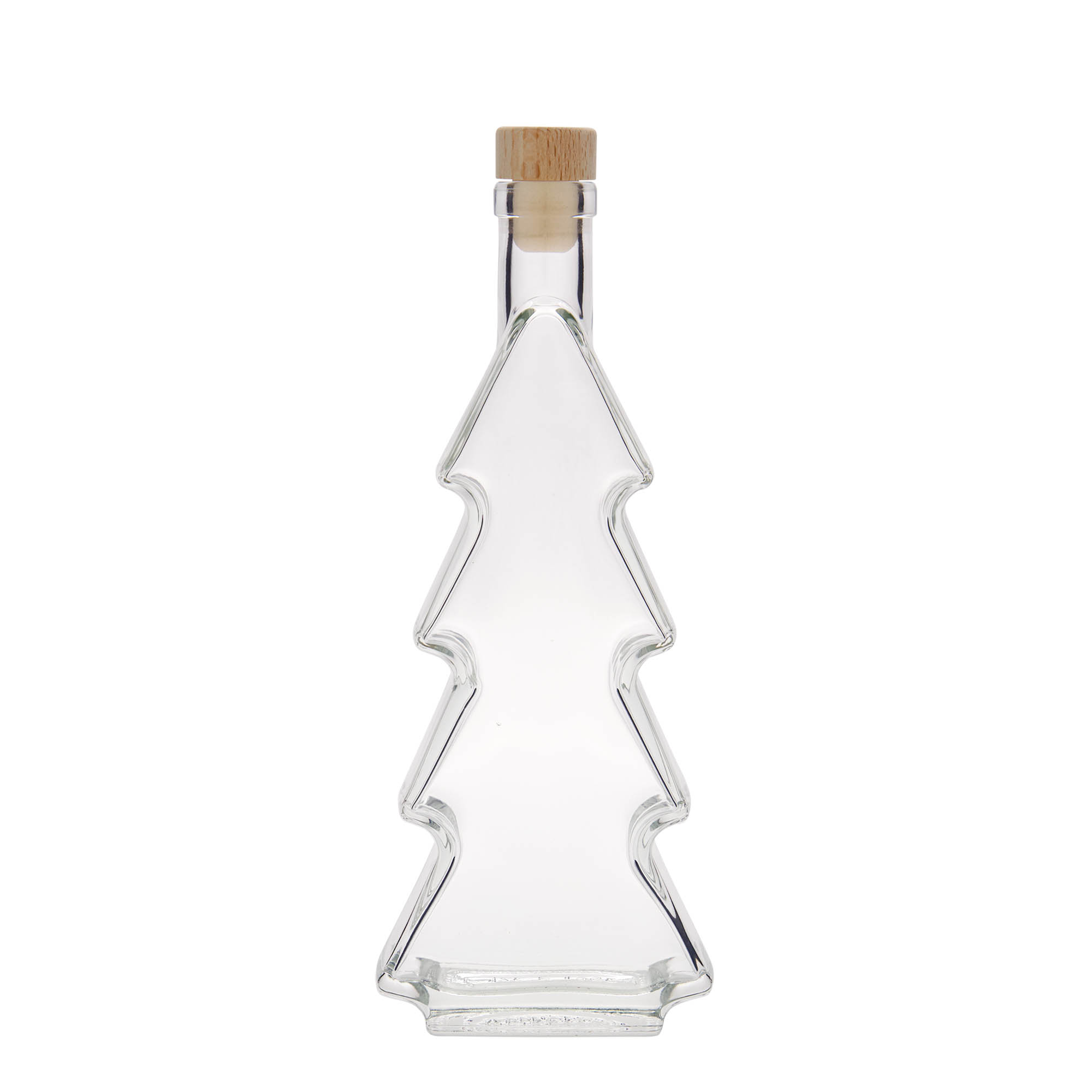 350 ml Glasflasche 'Tannenbaum', Mündung: Kork 350 ml Glasflasche 'Tannenbaum', Mündung: Kork
