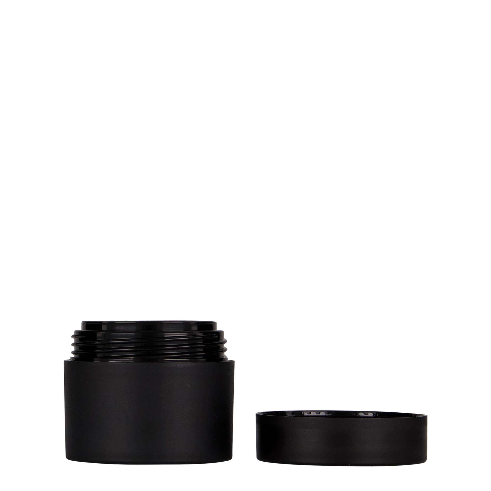 30 ml Kunststoffdose „Antonella“, PP, schwarz, Mündung: Schraubverschluss