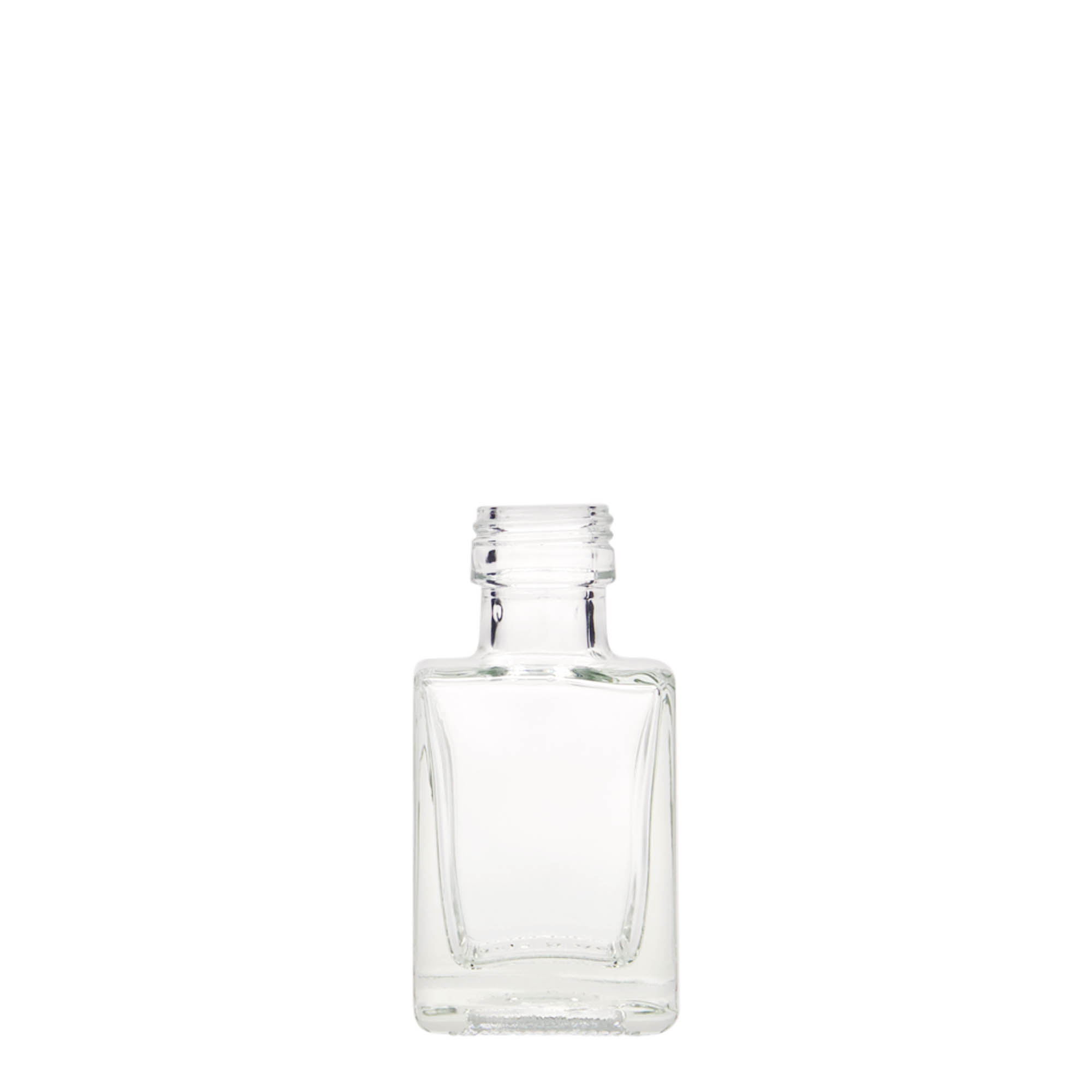 50 ml Glasflasche 'Cube', quadratisch, Mündung: PP 24 50 ml Glasflasche 'Cube', quadratisch, Mündung: PP 24