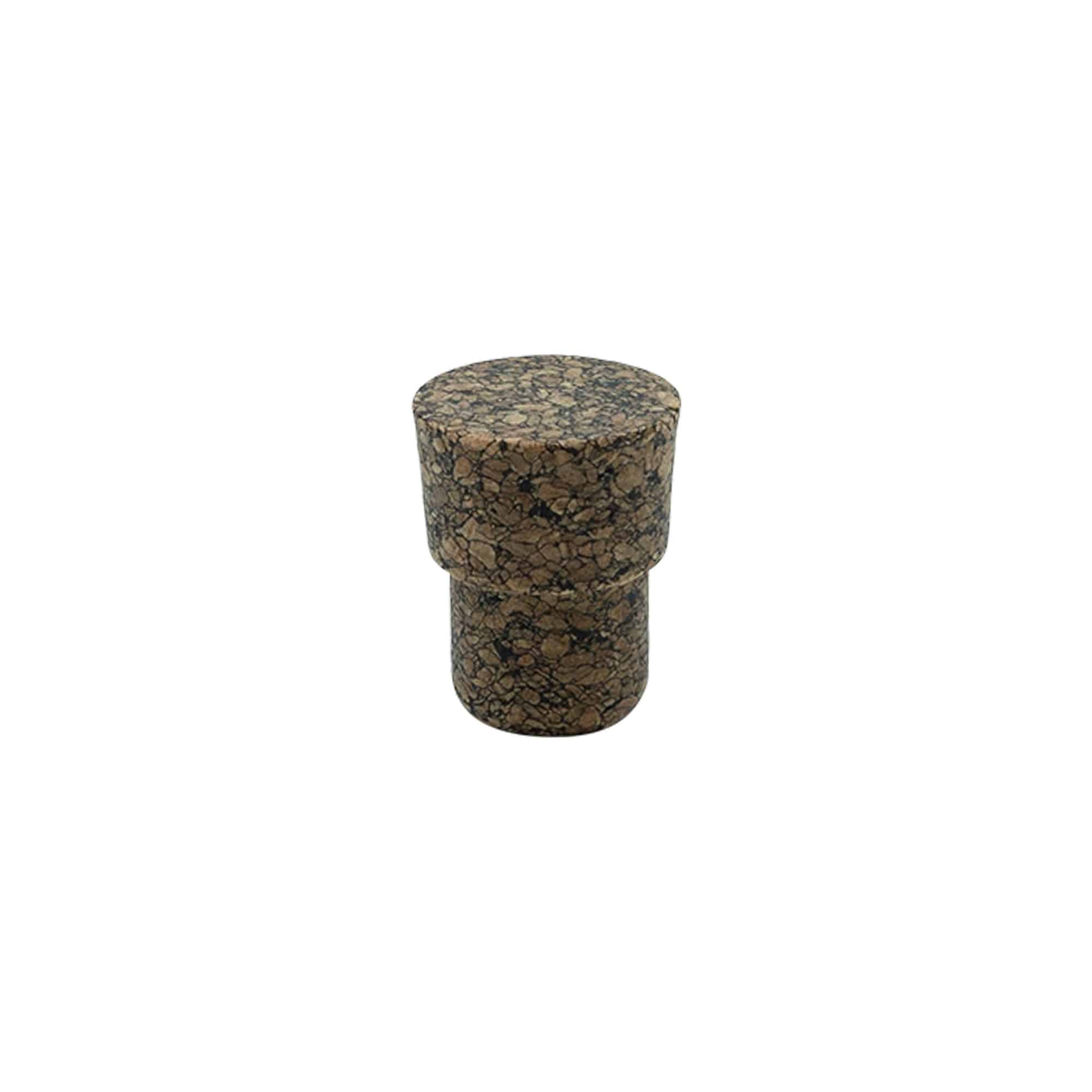 Griffkorken „Cornice“ 19,5 mm, Corkcoal, für Mündung: Kork