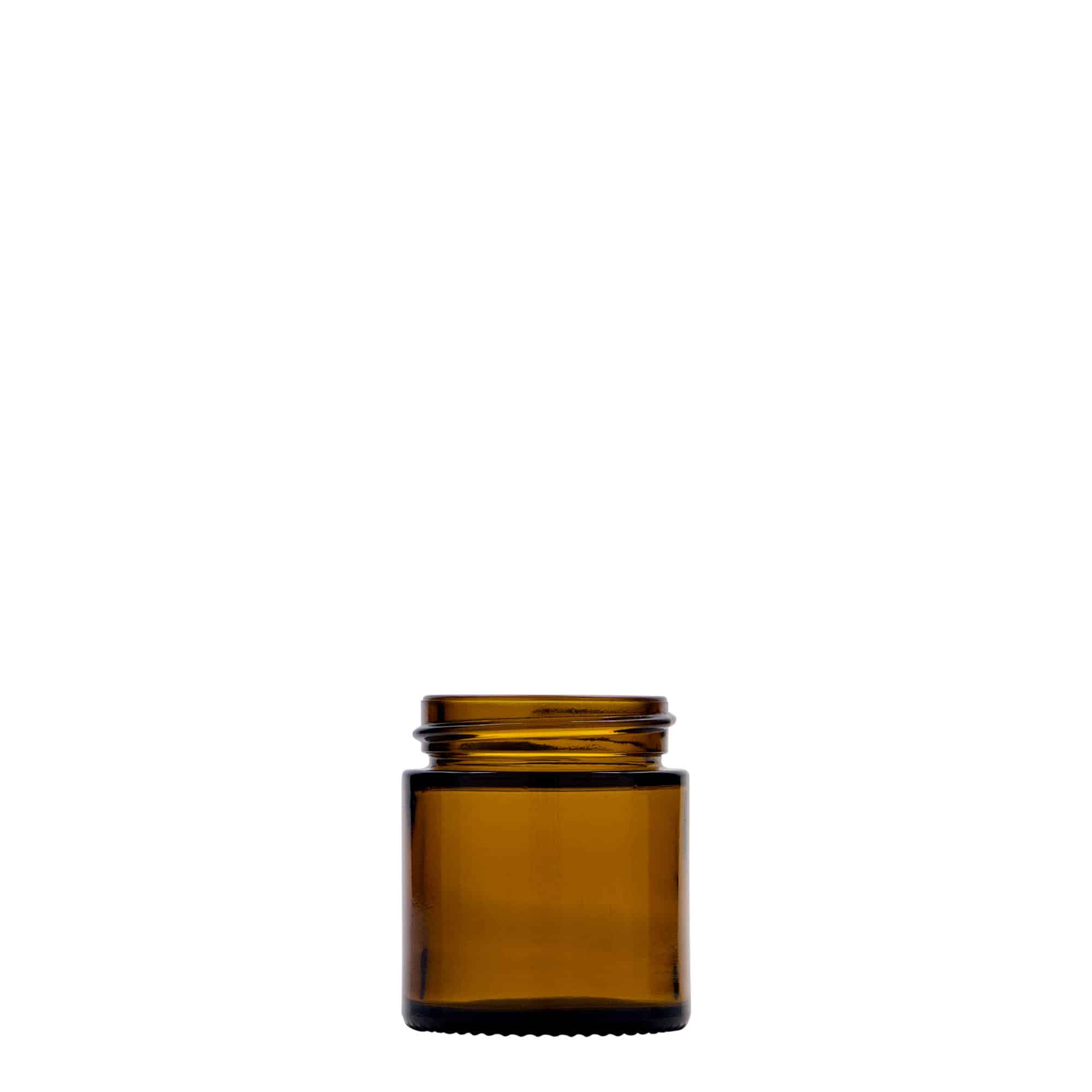 30 ml Tiegel „Brown Line“, Glas, braun, Mündung: Schraubverschluss
