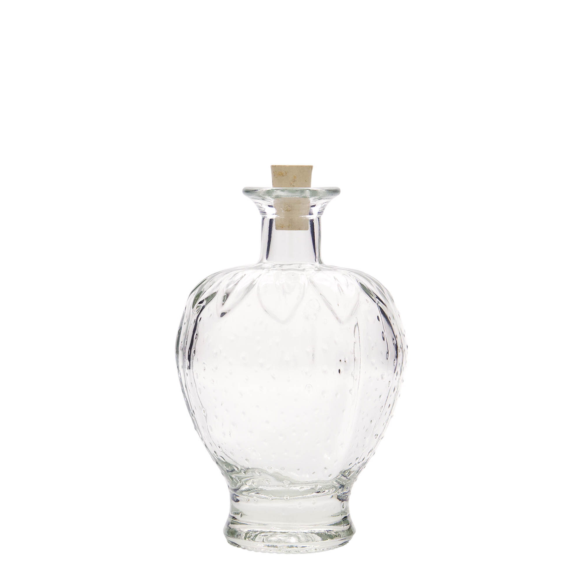 200 ml Glasflasche 'Erdbeere', Mündung: Kork 200 ml Glasflasche 'Erdbeere', Mündung: Kork
