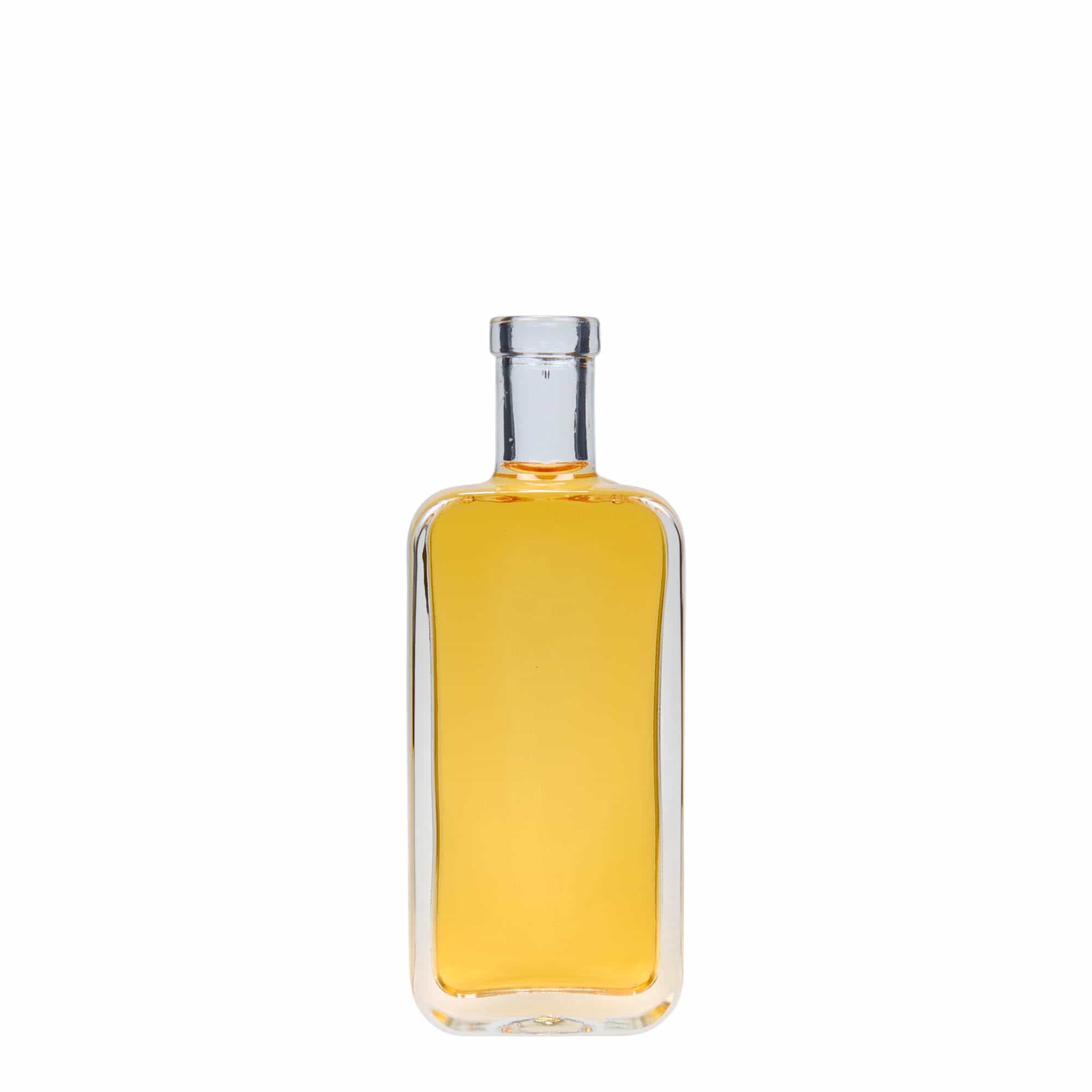 100 ml Glasflasche 'Nice', rechteckig, Mündung: Kork