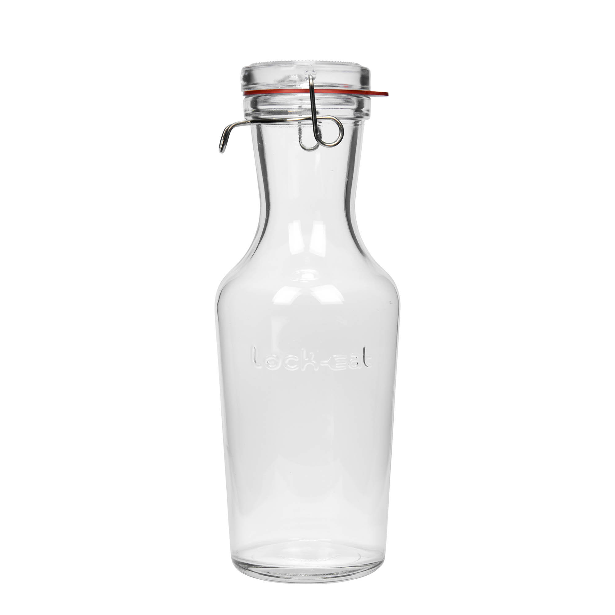 1.000 ml Glaskaraffe „Lock-Eat“, Mündung: Drahtbügelverschluss