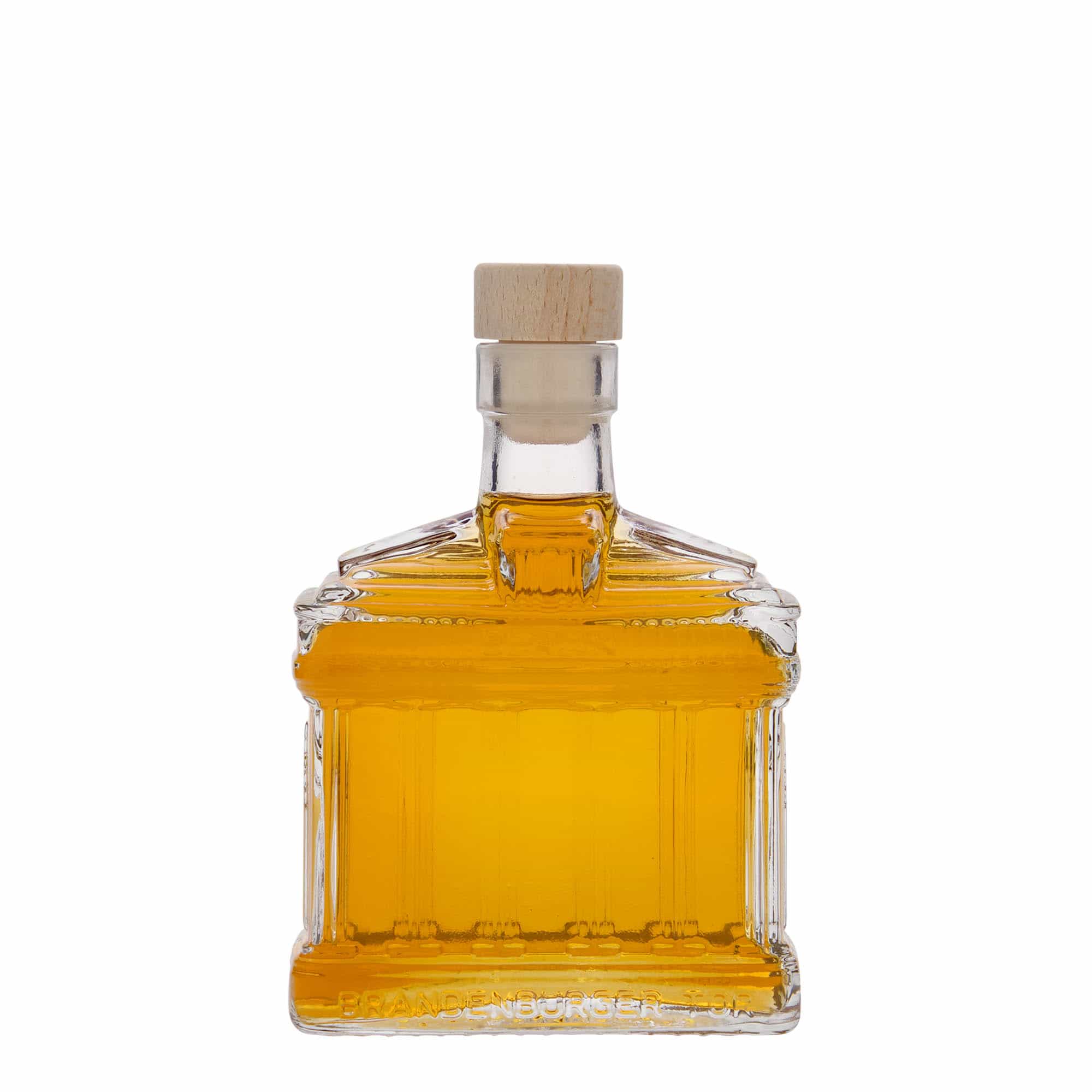 200 ml Glasflasche 'Brandenburger Tor', Mündung: Kork