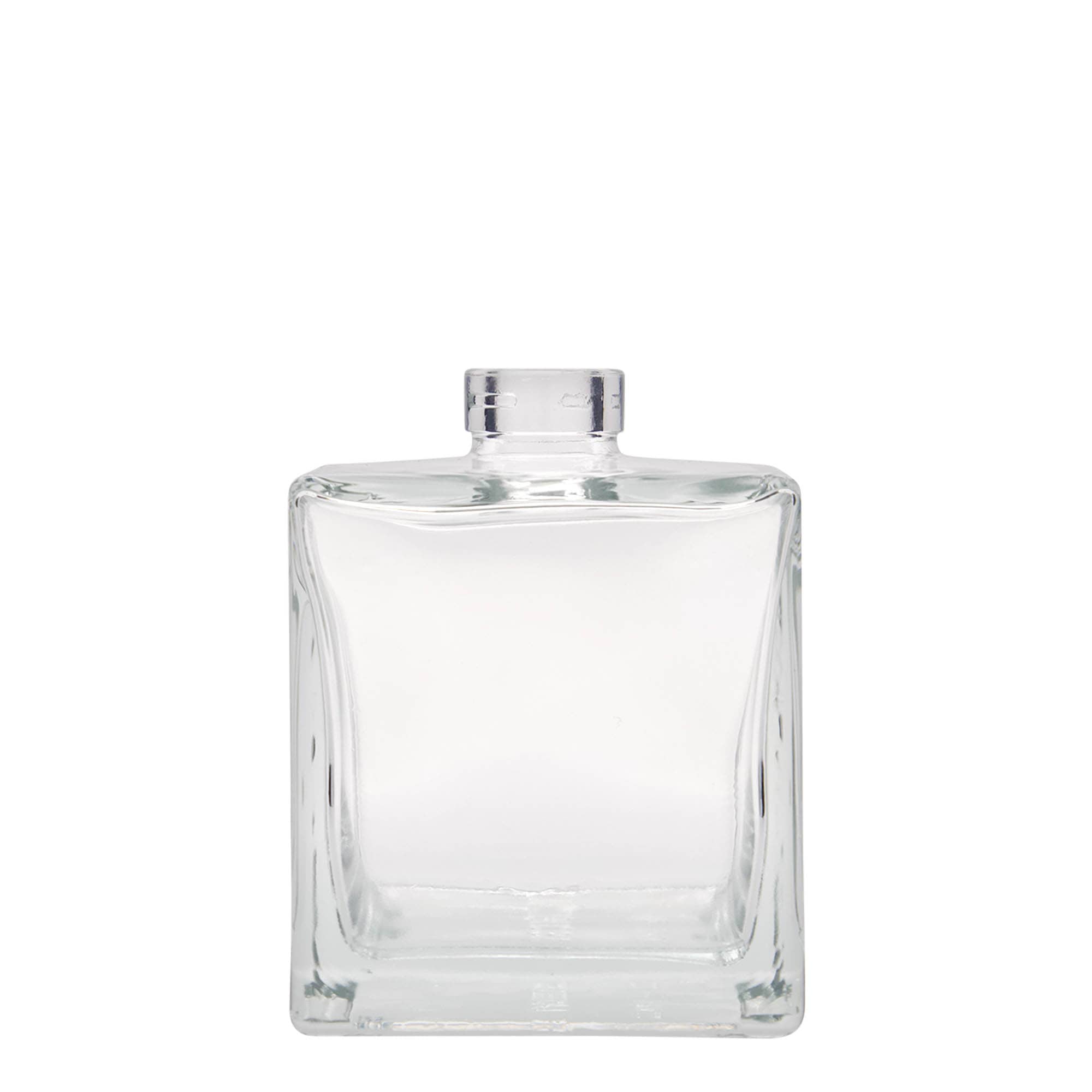 500 ml Glasflasche 'Cube', quadratisch, Mündung: Kork 500 ml Glasflasche 'Cube', quadratisch, Mündung: Kork