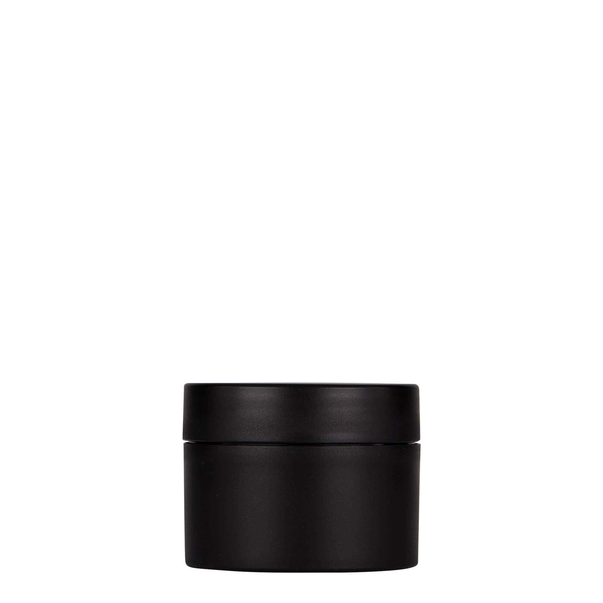 50 ml Kunststoffdose „Antonella“, PP, schwarz, Mündung: Schraubverschluss