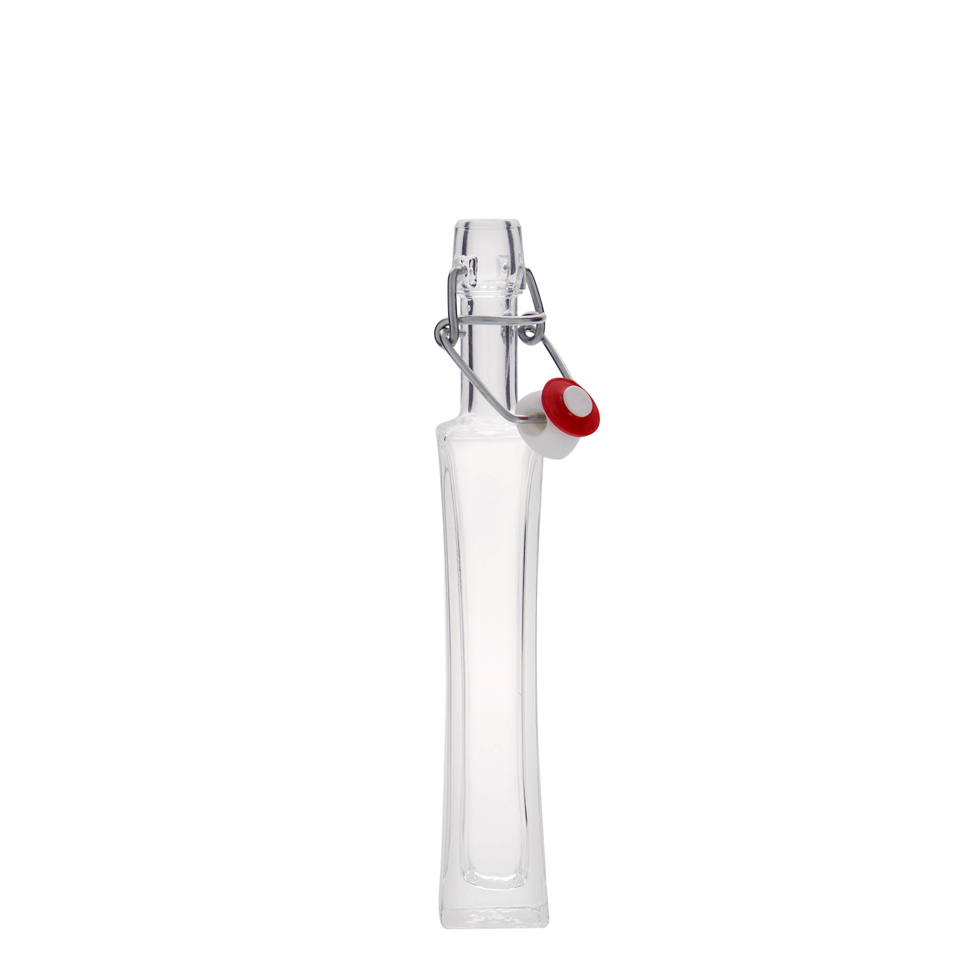 40 ml Glasflasche „Koko“, quadratisch, Mündung: Bügelverschluss