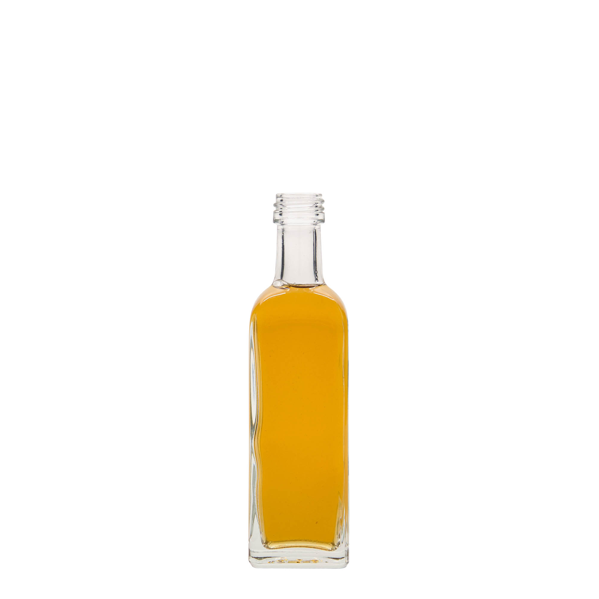 60 ml Glasflasche „Marasca“, quadratisch, Mündung: PP 18