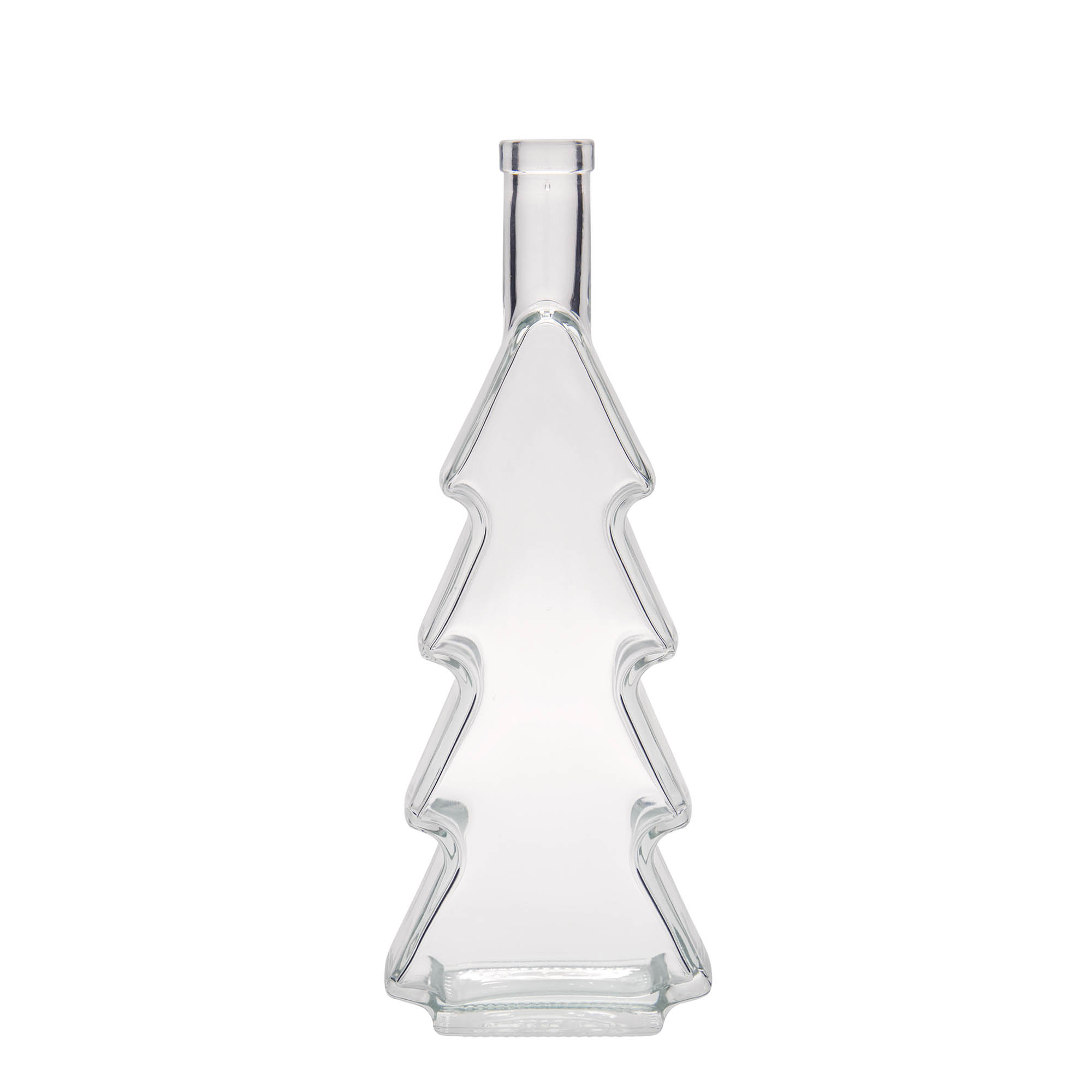 500 ml Glasflasche 'Tannenbaum', Mündung: Kork 500 ml Glasflasche 'Tannenbaum', Mündung: Kork