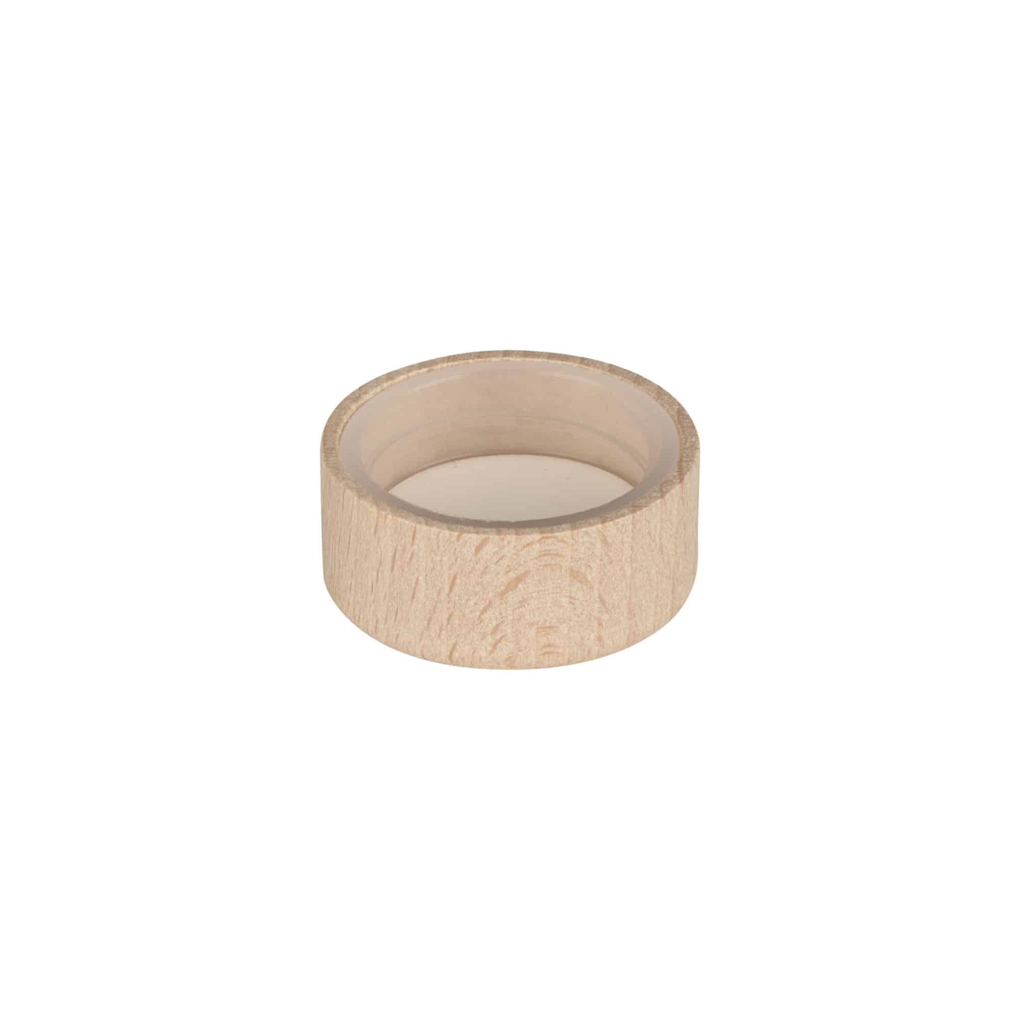 Schraubverschluss, Holz, beige, für Mündung: GPI 28/400
