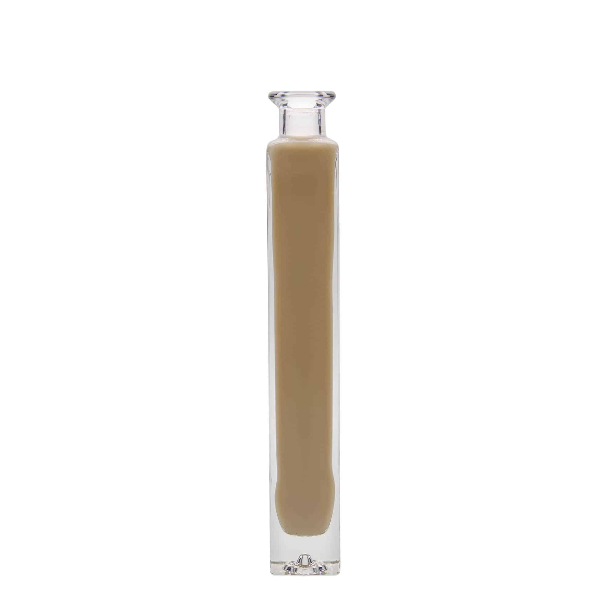 200 ml Glasflasche 'Tommy', quadratisch, Mündung: Kork 200 ml Glasflasche 'Tommy', quadratisch, Mündung: Kork