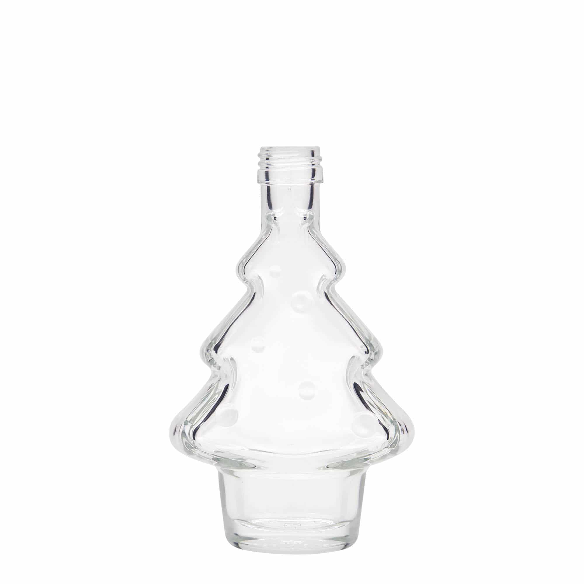 200 ml Glasflasche 'Tannenbaum', Mündung: PP 28 200 ml Glasflasche 'Tannenbaum', Mündung: PP 28