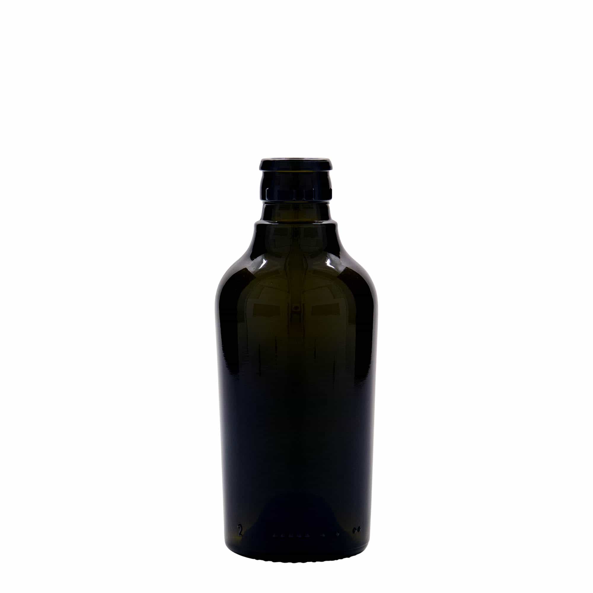 250 ml Essig-/Ölflasche 'Oleum', Glas, antikgrün, Mündung: DOP