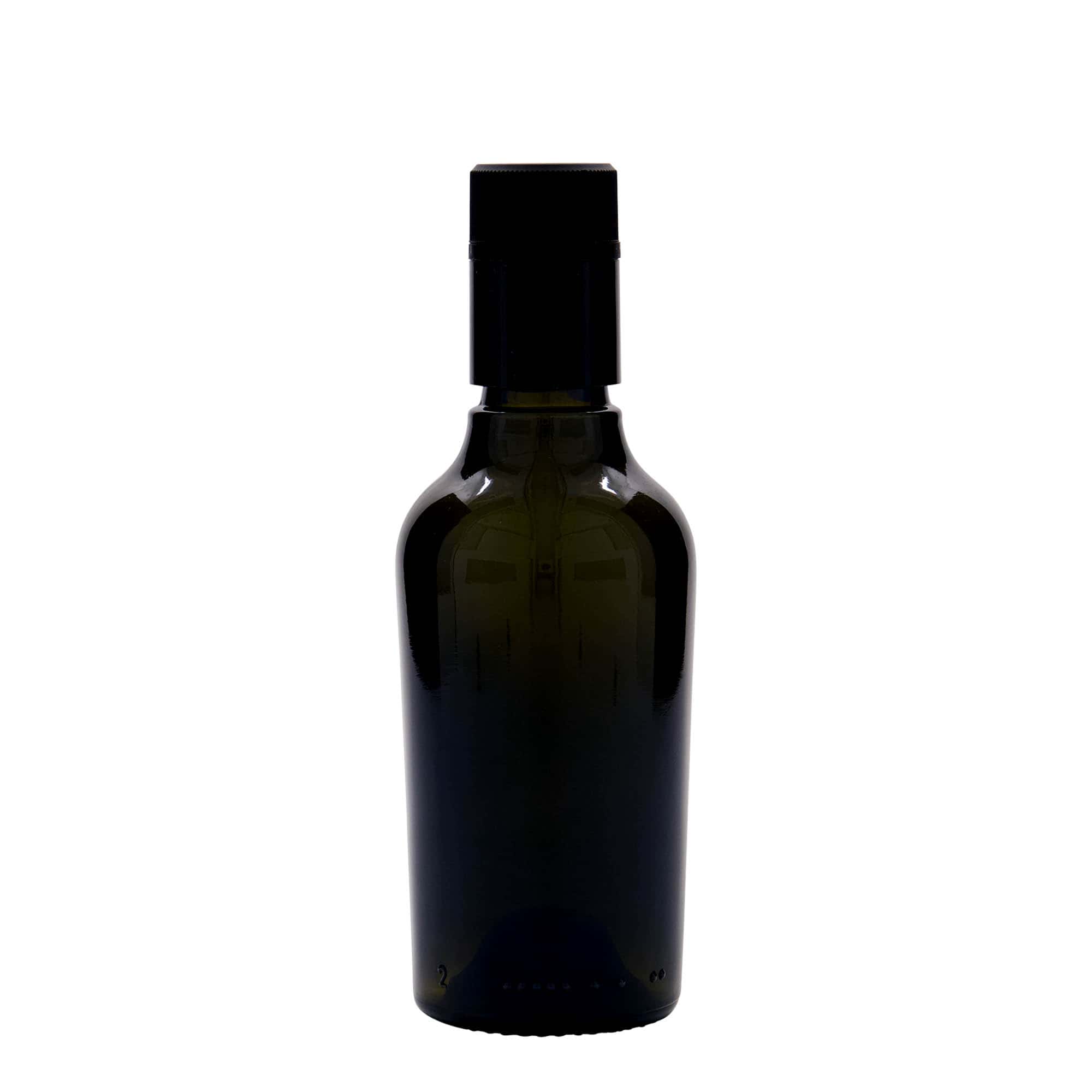 250 ml Essig-/Ölflasche „Oleum“, Glas, antikgrün, Mündung: DOP