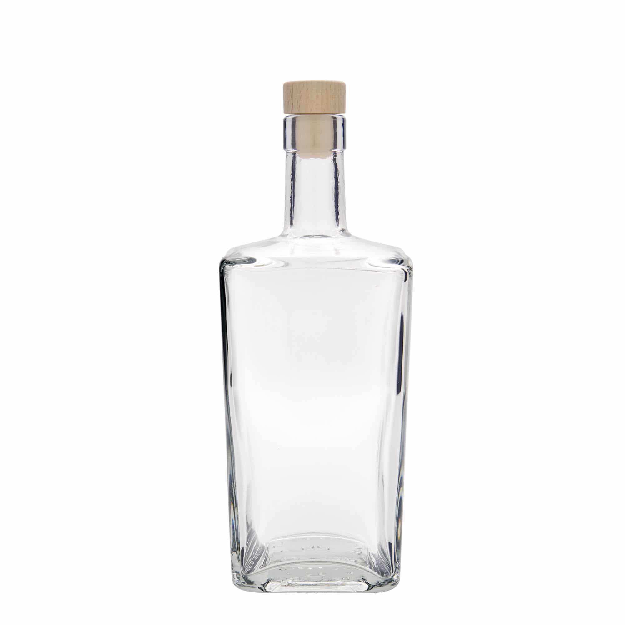 700 ml Glasflasche 'Noel', quadratisch, Mündung: Kork